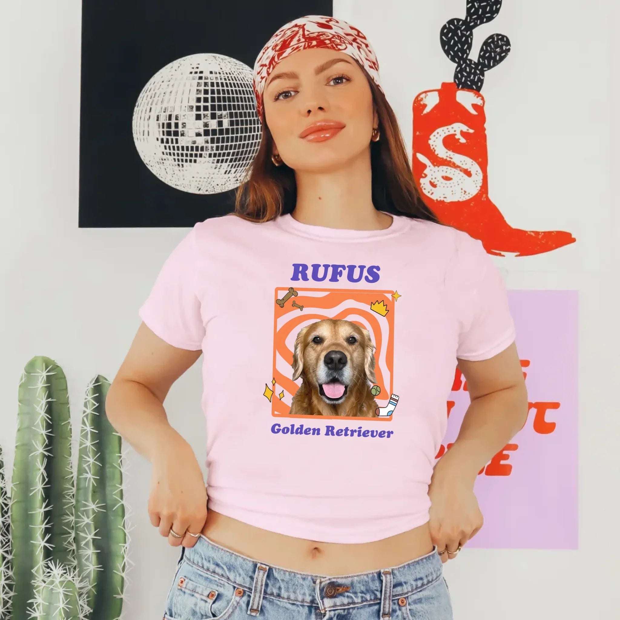 Personalized Pop Art Pet Photo Baby Tee