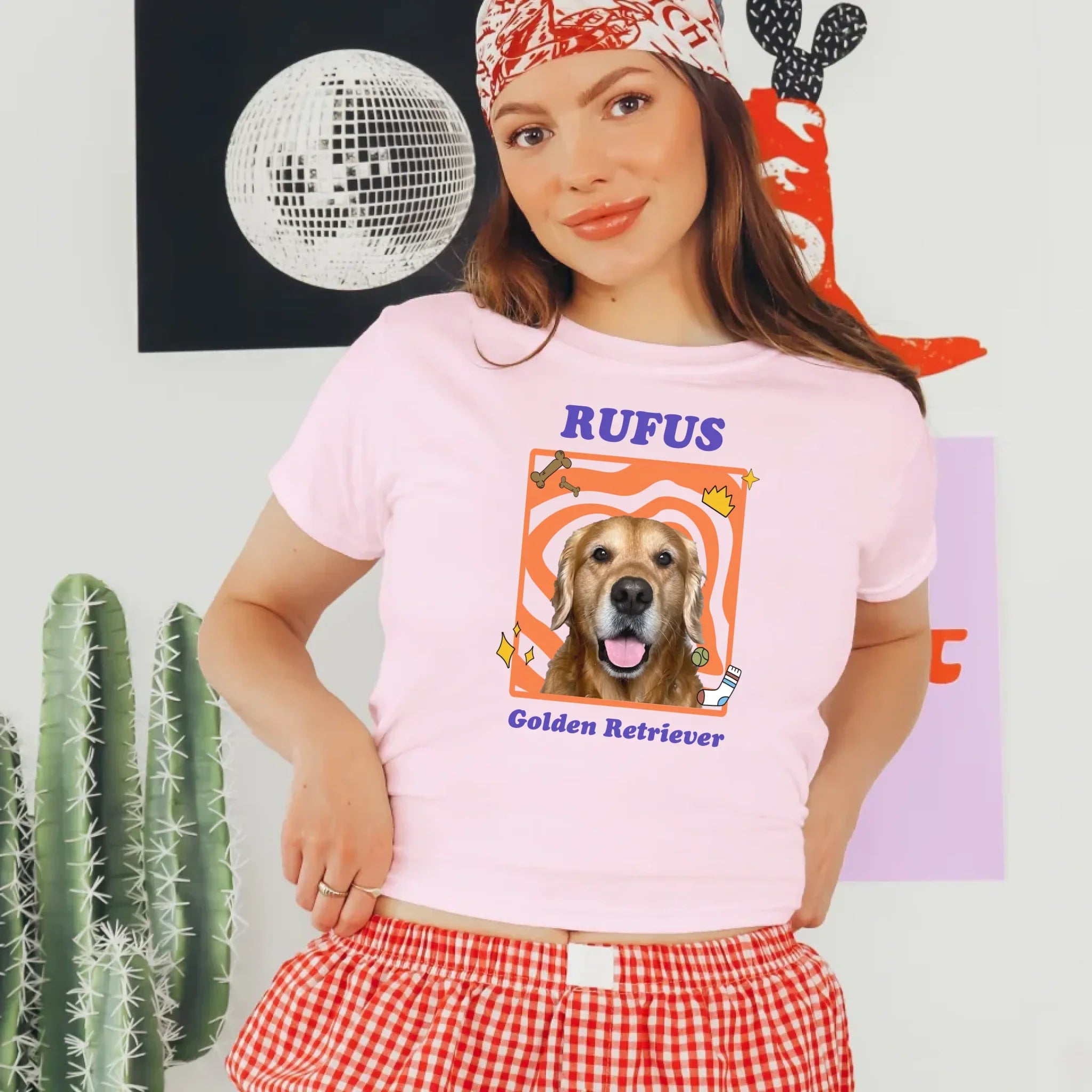 Personalized Pop Art Pet Photo Baby Tee