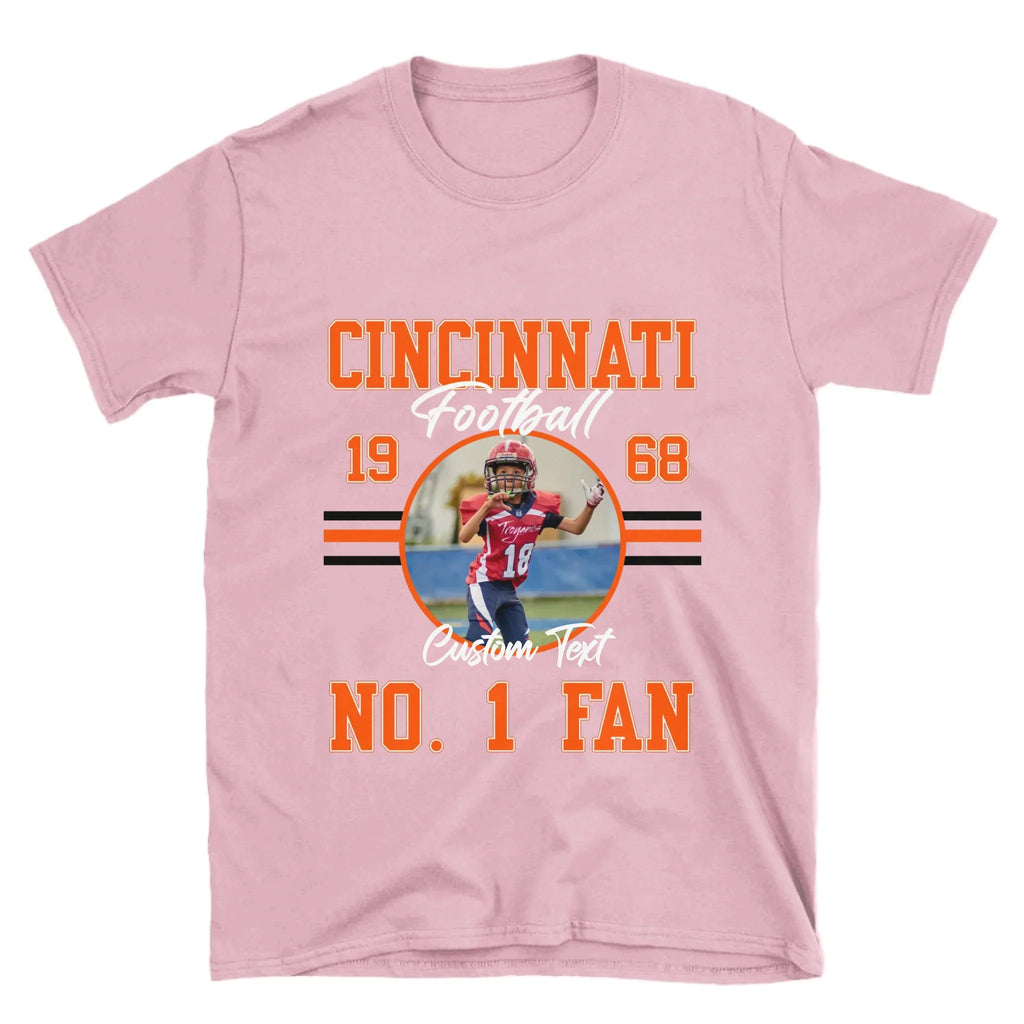 Personalized American Football Fan Custom Photo T-Shirt