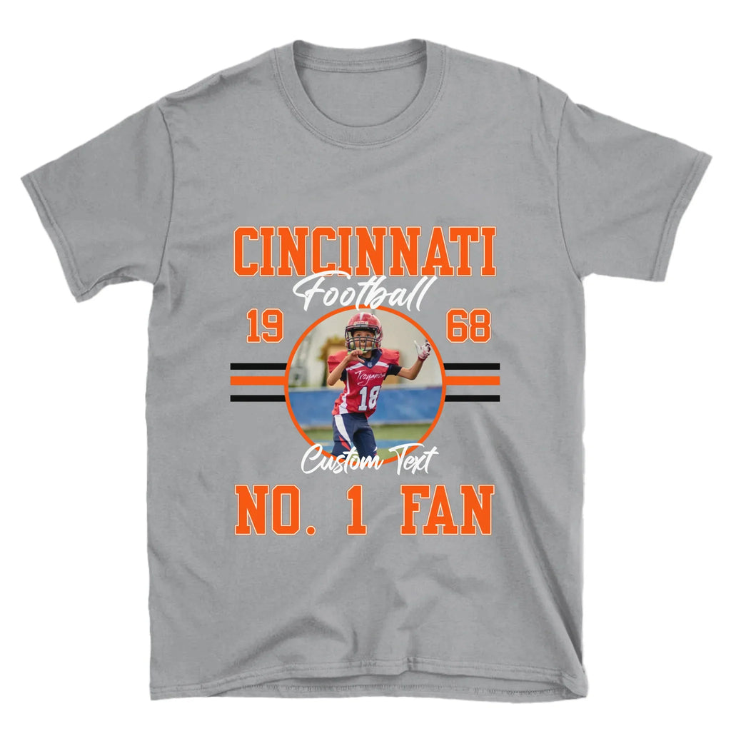 Personalized American Football Fan Custom Photo T-Shirt