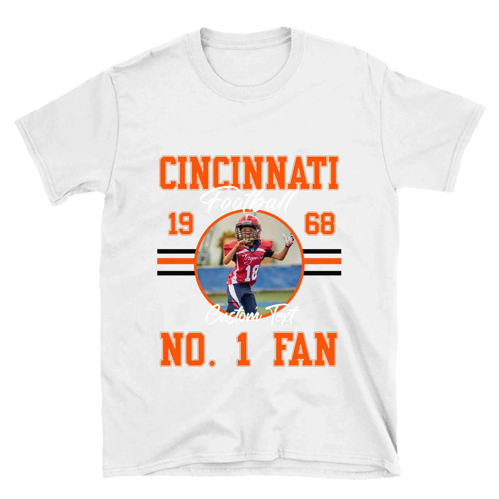 Personalized American Football Fan Custom Photo T-Shirt