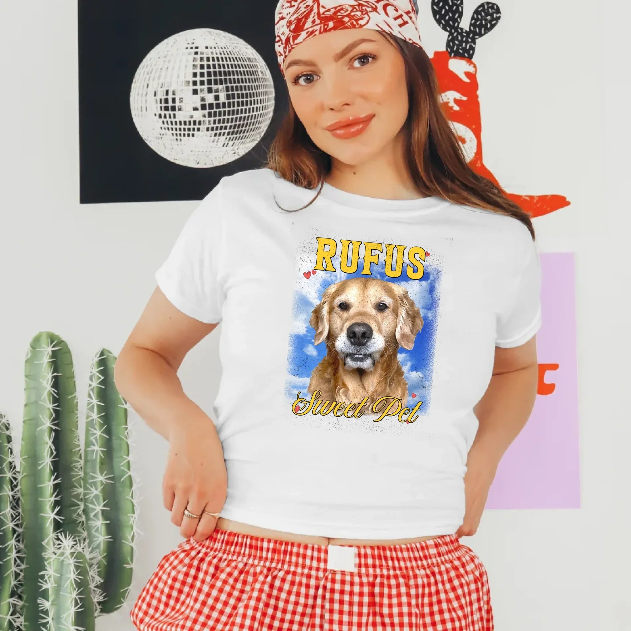 Personalized Photo and Backdrop Baby Tee