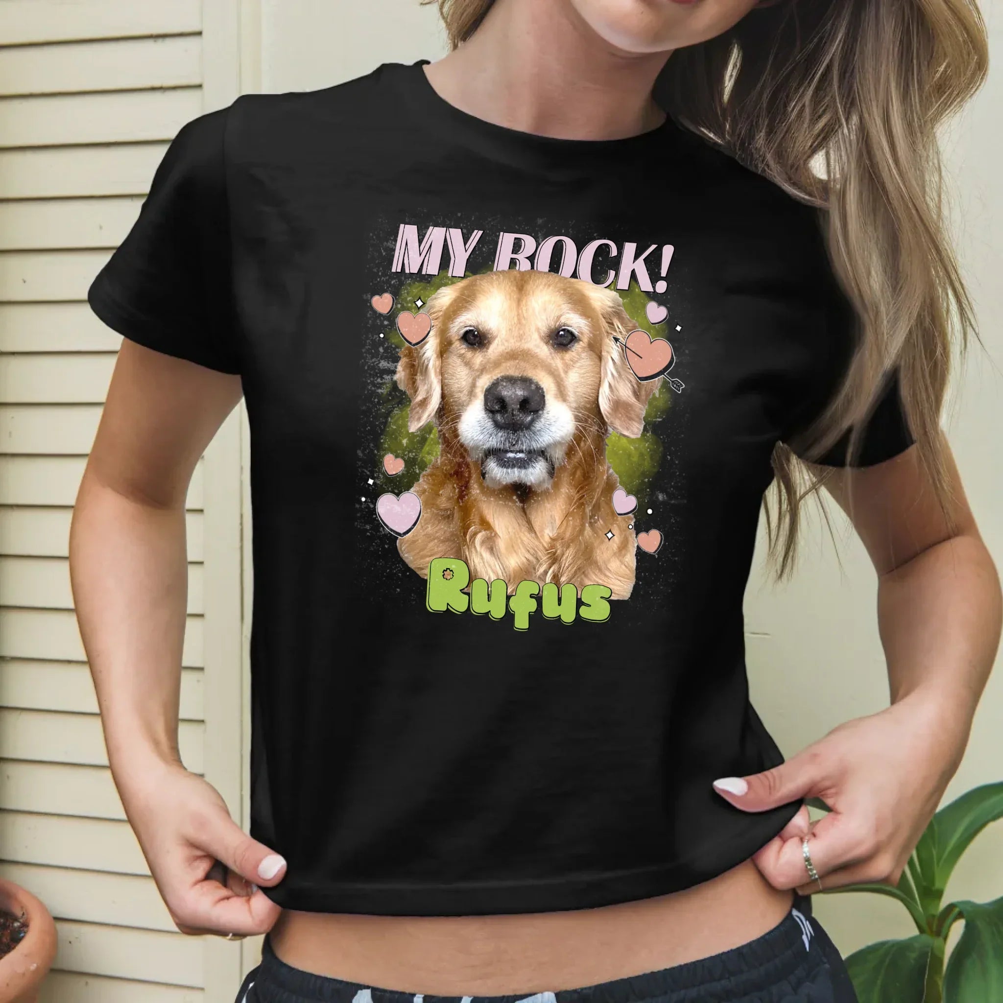 Personalized Love Hearts Baby Tee