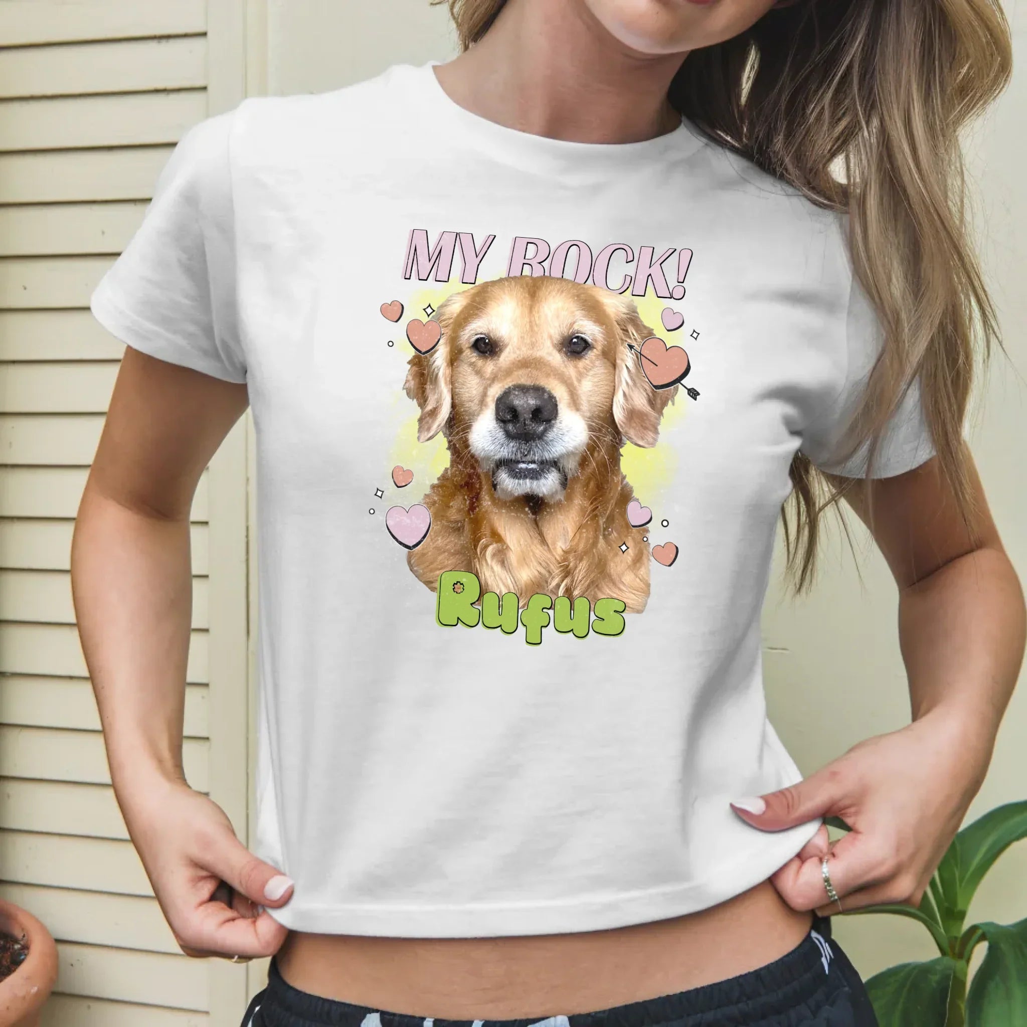 Personalized Love Hearts Baby Tee