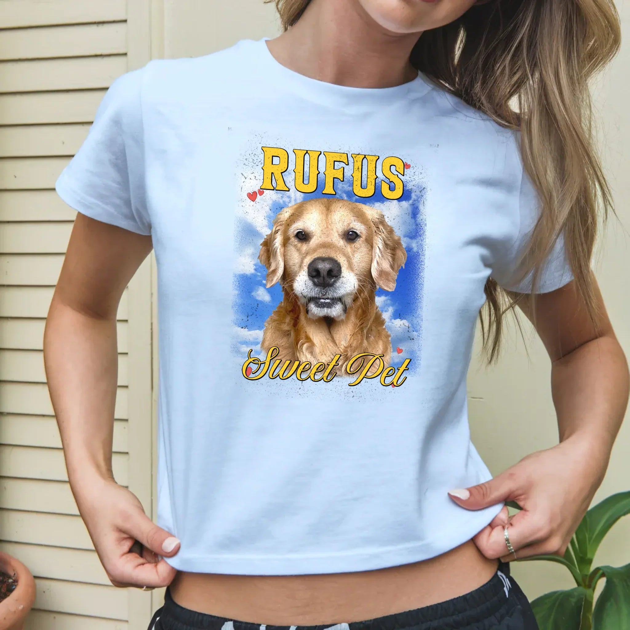 Personalized Photo and Backdrop Baby Tee