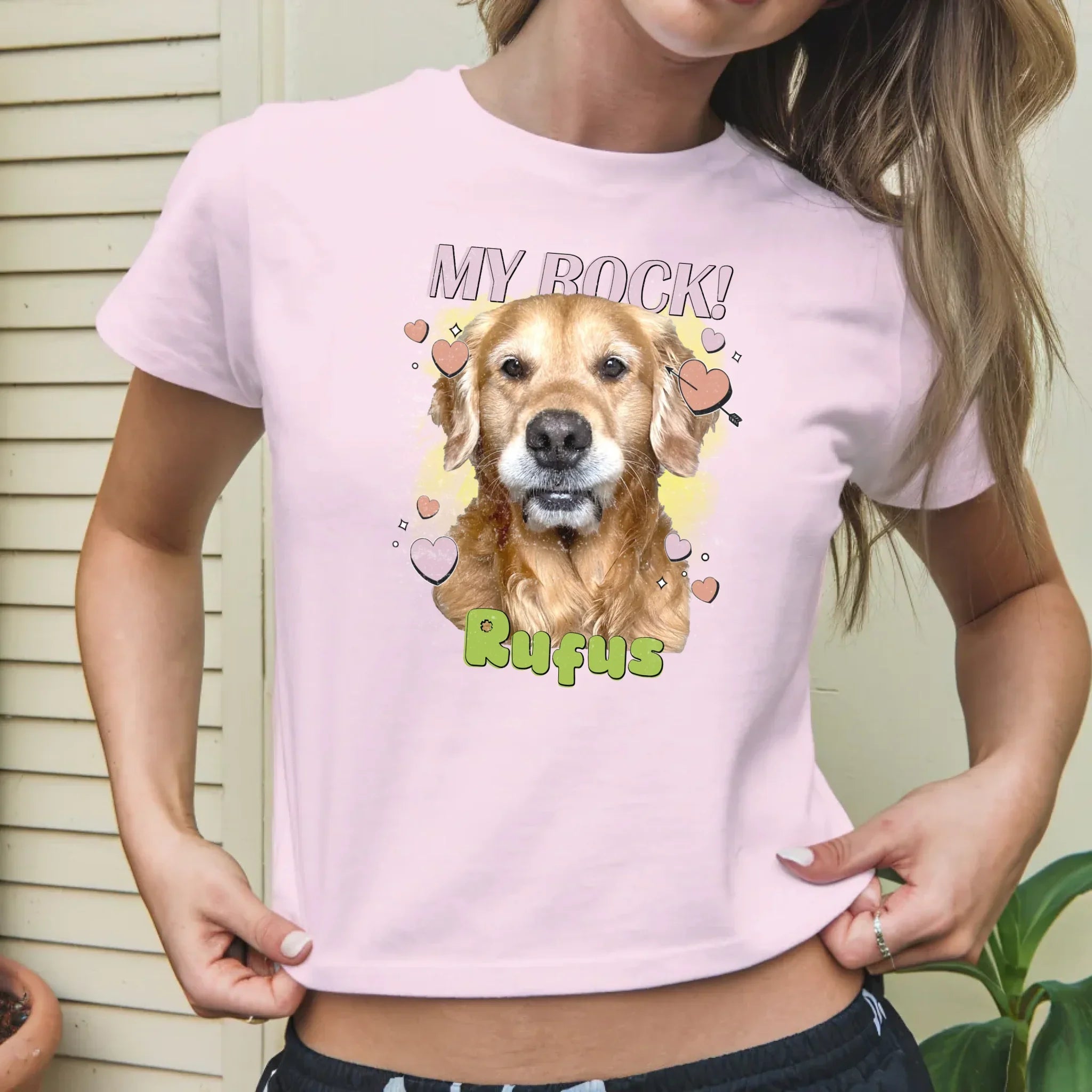 Personalized Love Hearts Baby Tee
