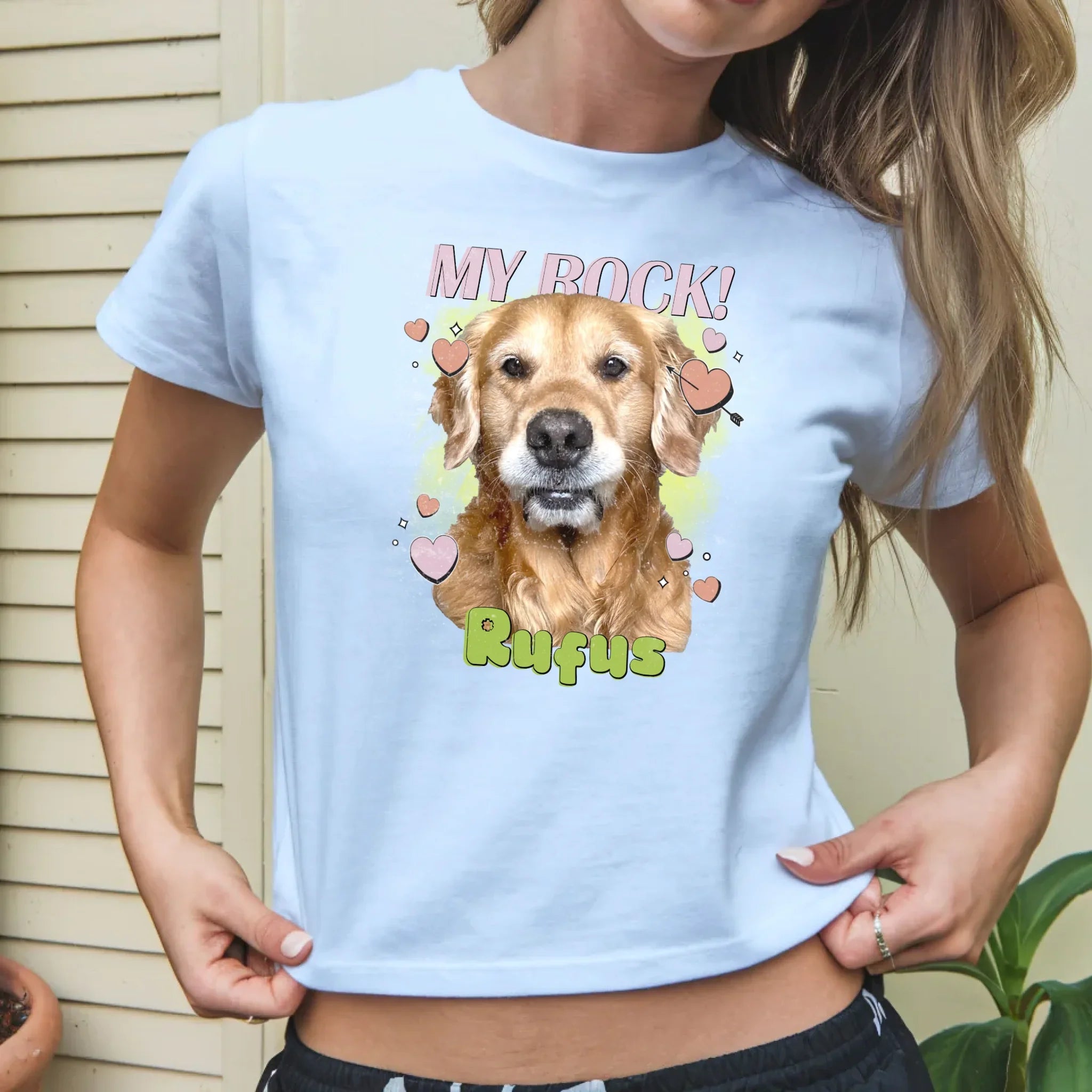 Personalized Love Hearts Baby Tee