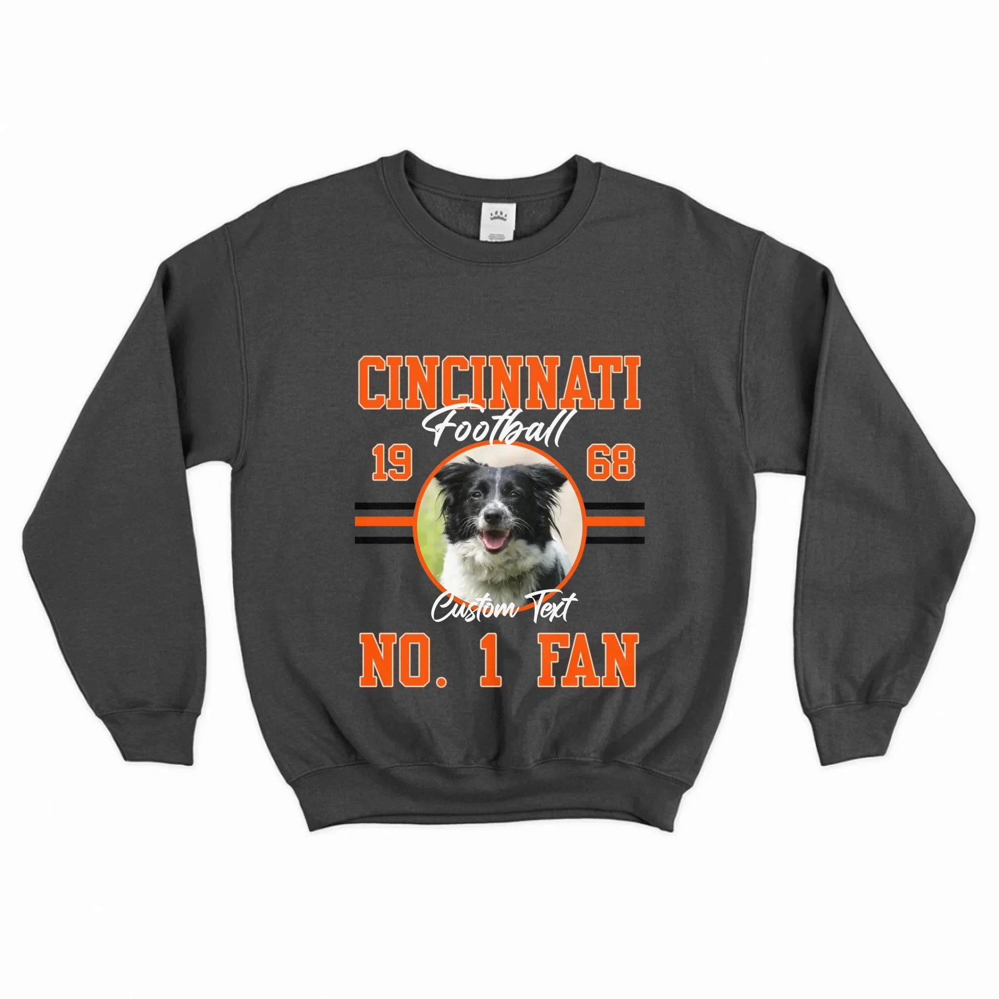 Personalized Football Fan Custom Photo Sweatshirt