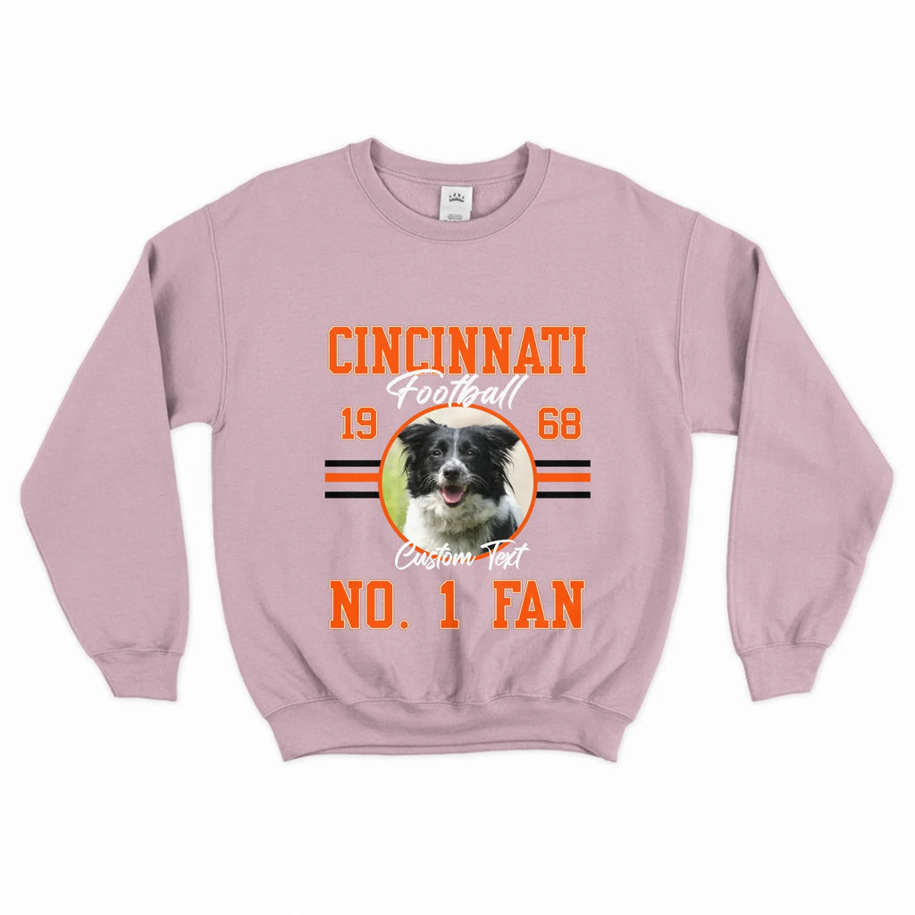 Personalized Football Fan Custom Photo Sweatshirt