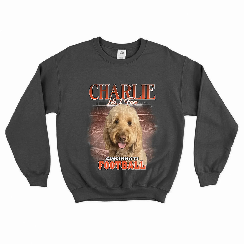 Personalized American Football Pet Photo Sweatshirt
