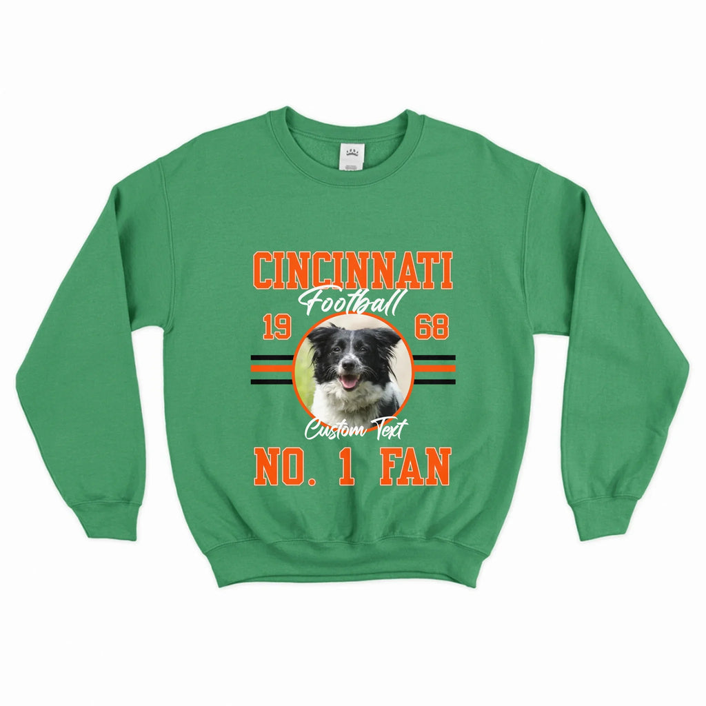 Personalized Football Fan Custom Photo Sweatshirt