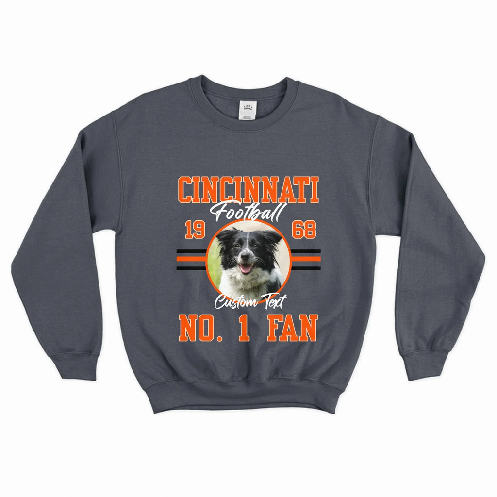 Personalized Football Fan Custom Photo Sweatshirt