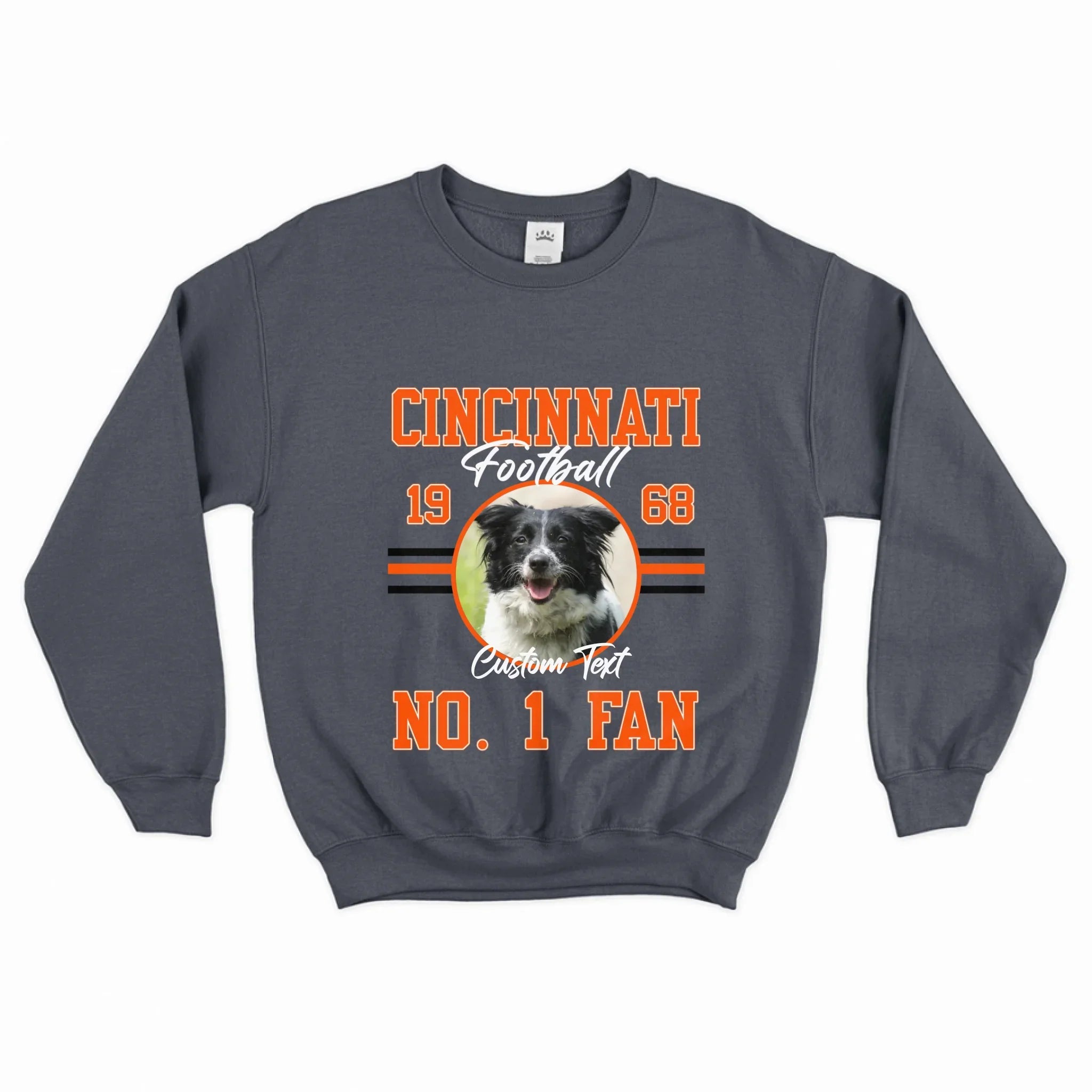 Personalized Football Fan Custom Photo Sweatshirt