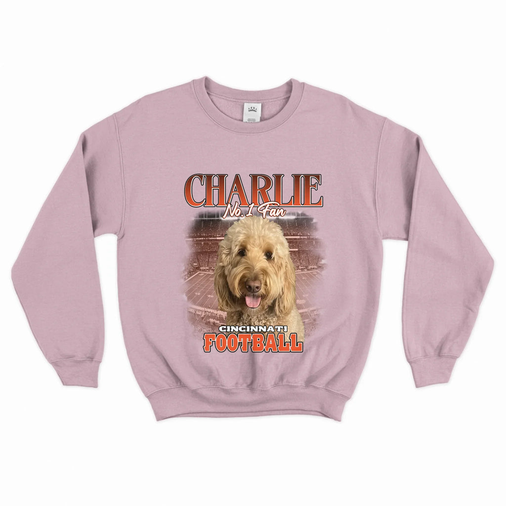Personalized American Football Pet Photo Sweatshirt