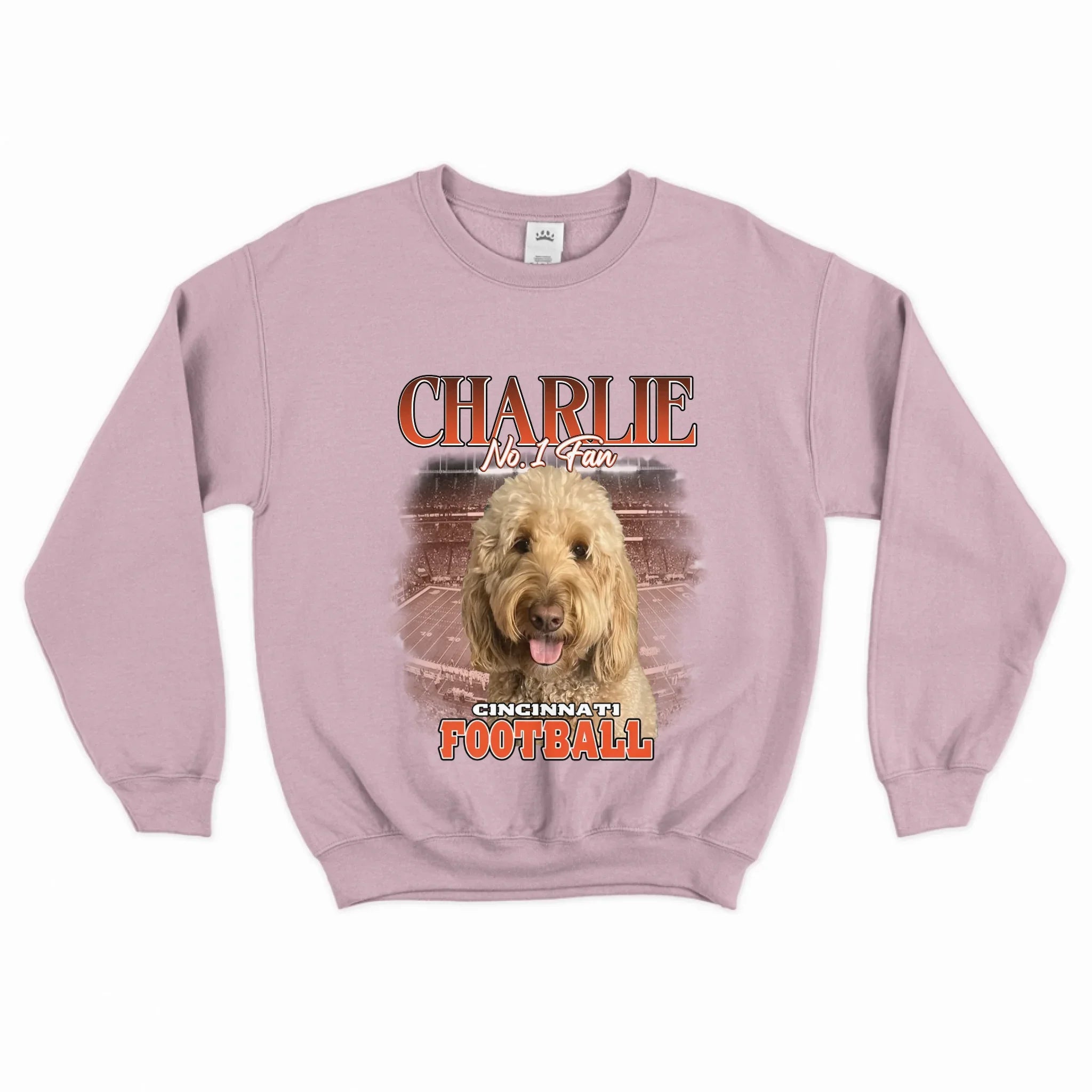 Personalized American Football Pet Photo Sweatshirt