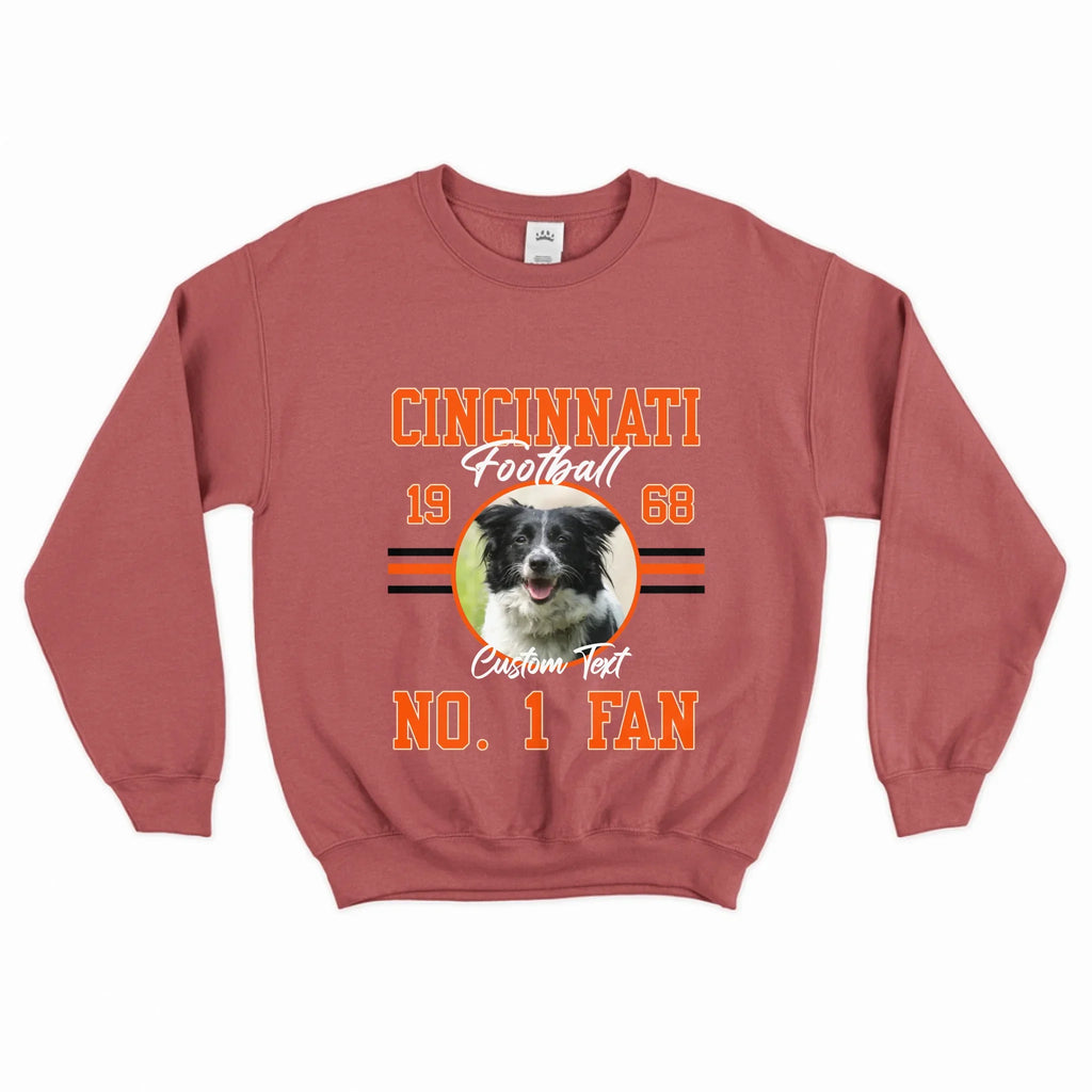 Personalized Football Fan Custom Photo Sweatshirt