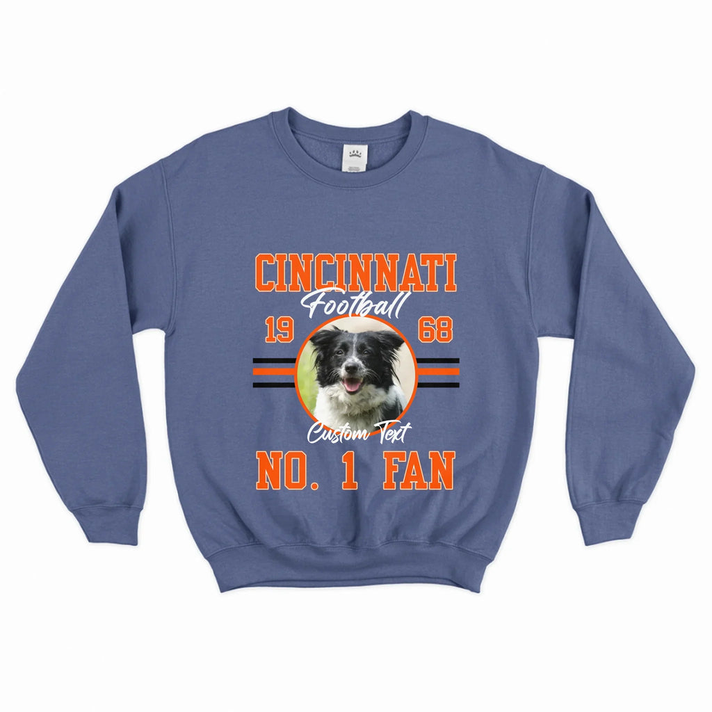 Personalized Football Fan Custom Photo Sweatshirt
