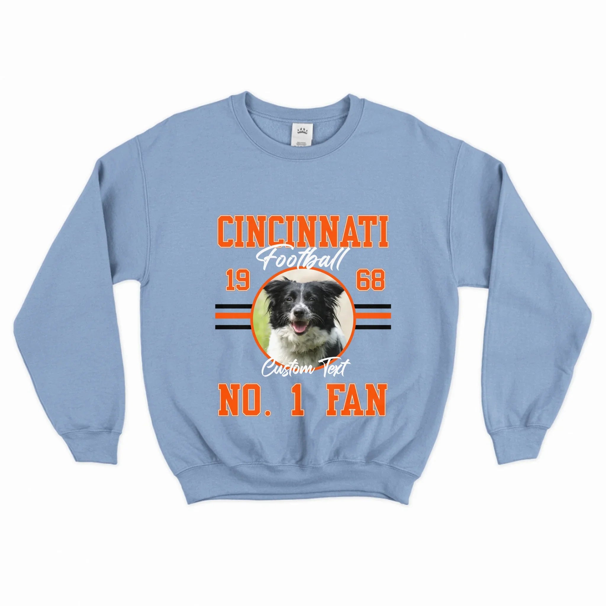 Personalized Football Fan Custom Photo Sweatshirt