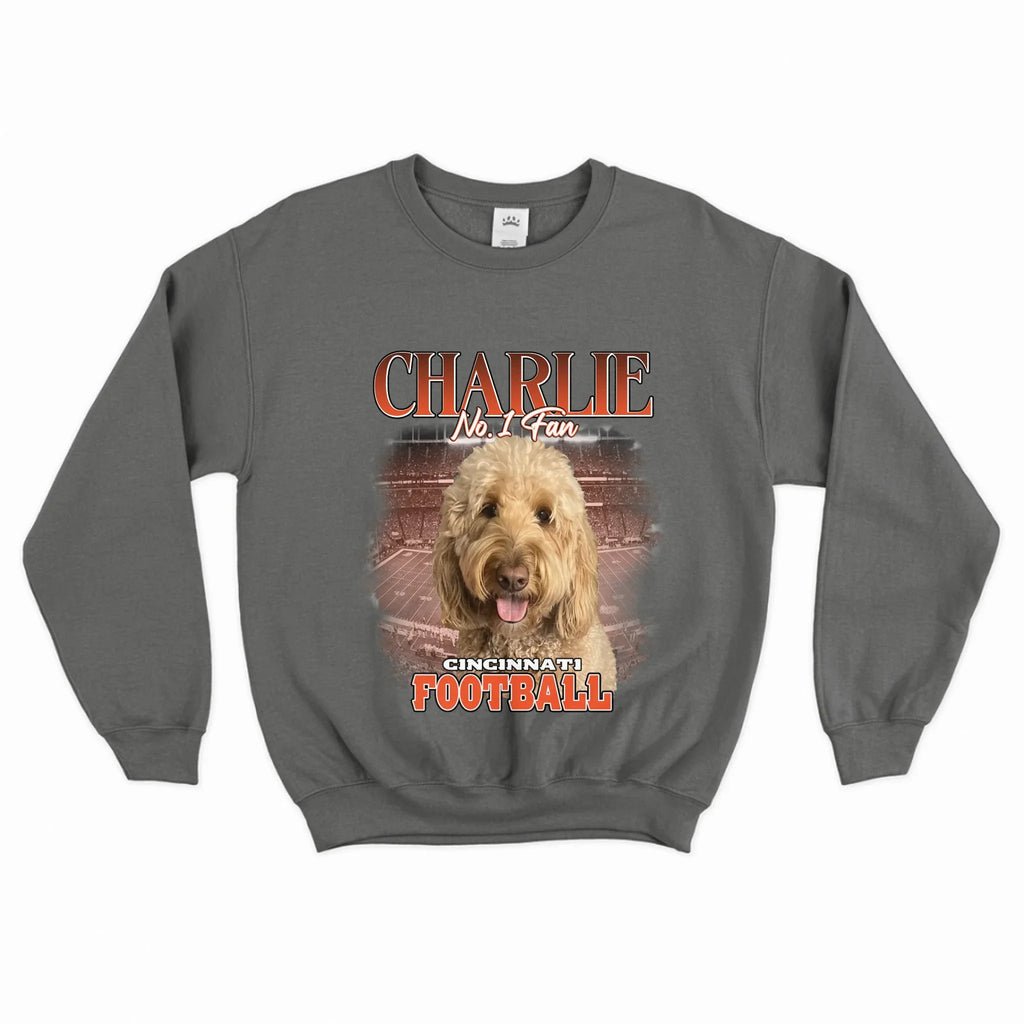 Personalized American Football Pet Photo Sweatshirt