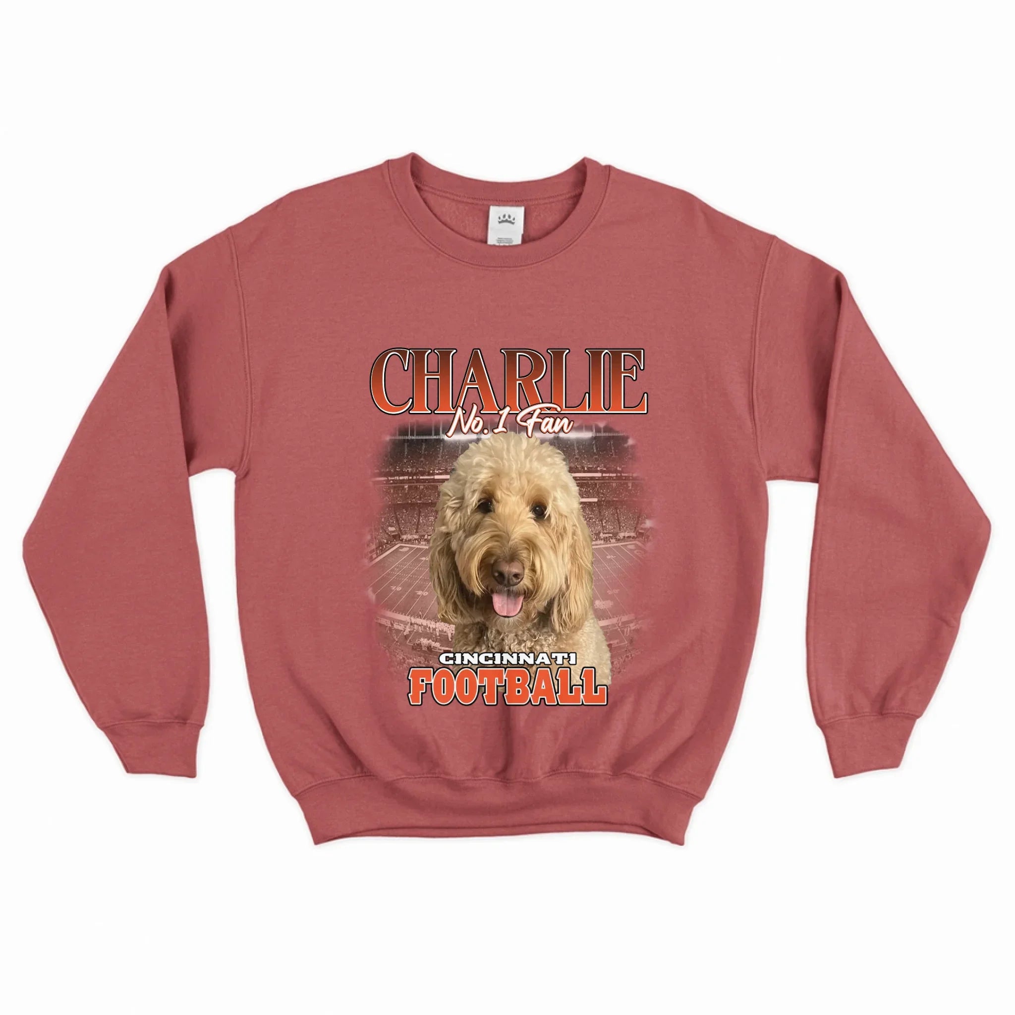 Personalized American Football Pet Photo Sweatshirt
