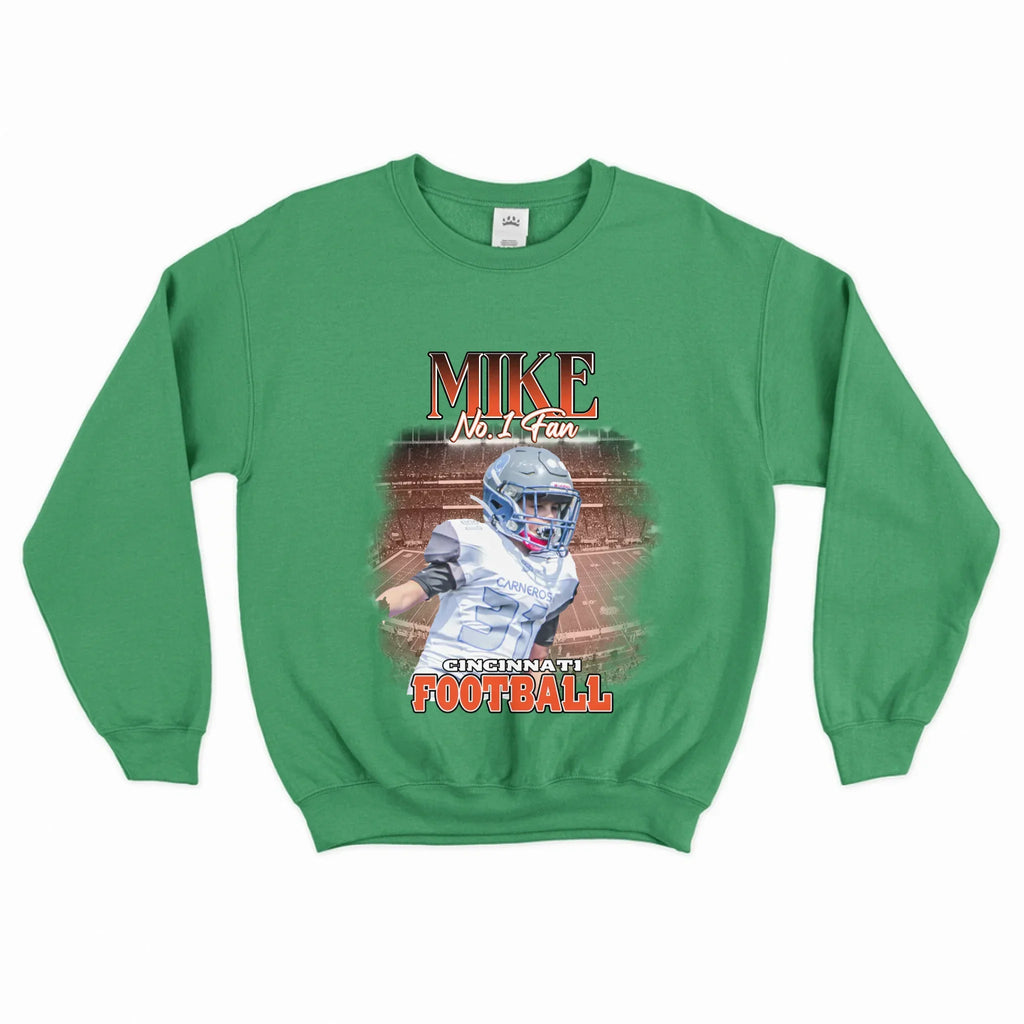 Personalized American Football Photo Sweatshirt