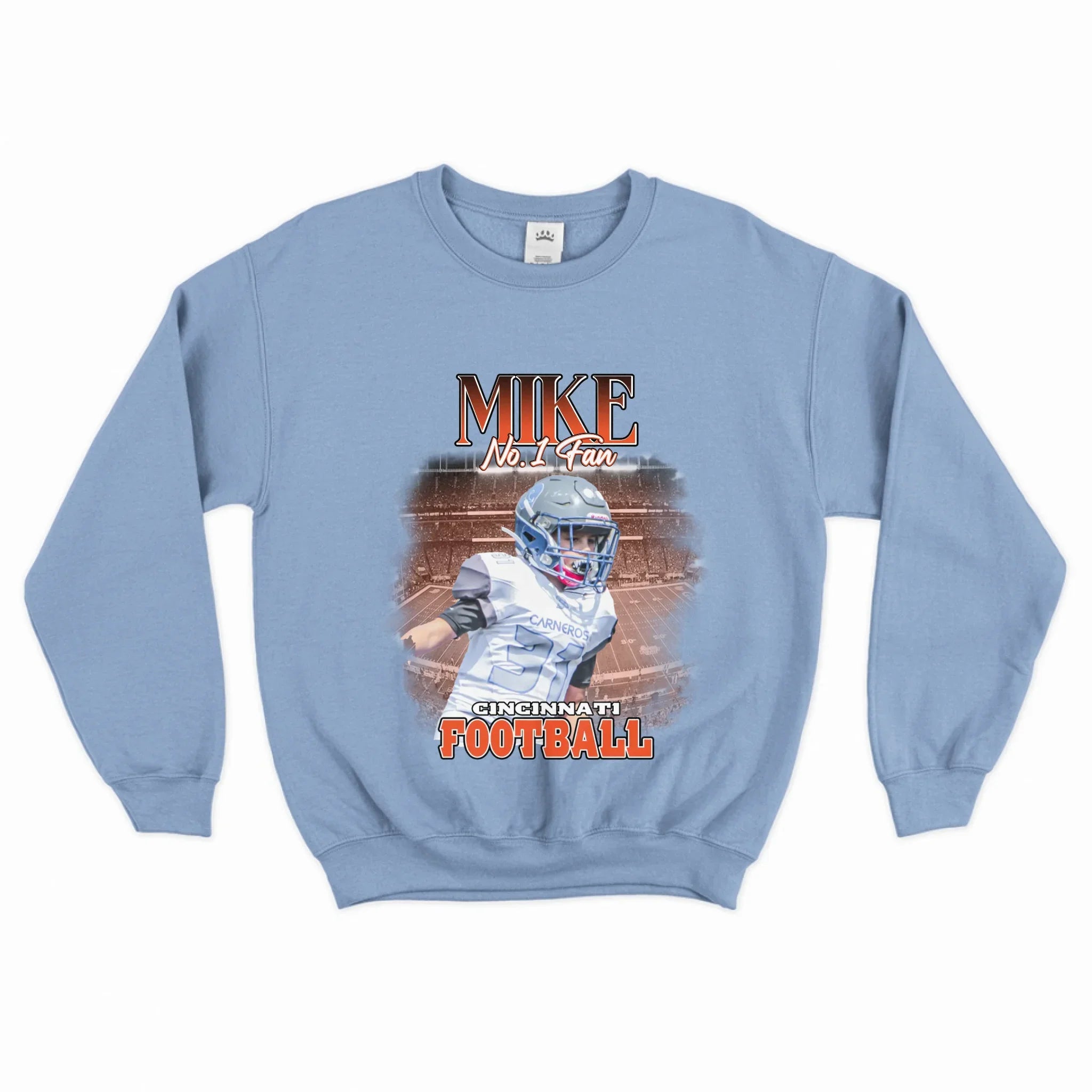 Personalized American Football Photo Sweatshirt