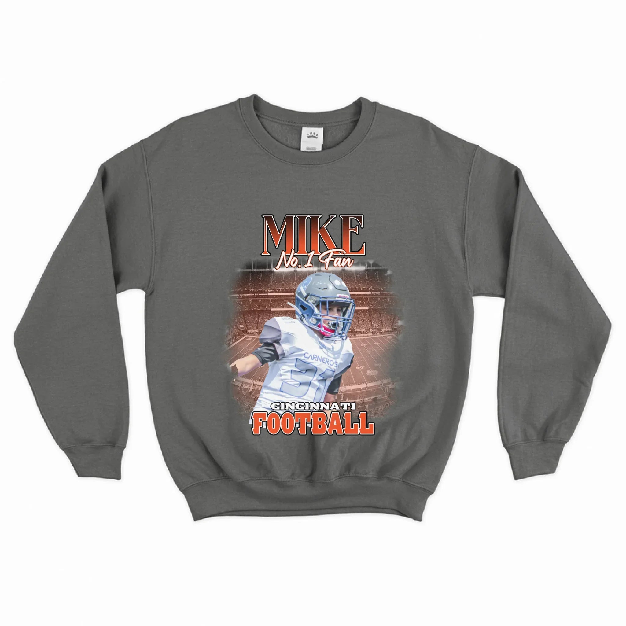 Personalized American Football Photo Sweatshirt