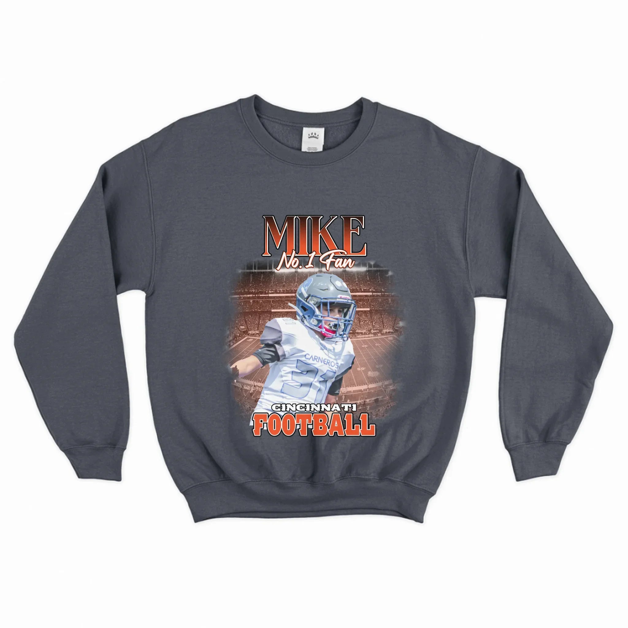 Personalized American Football Photo Sweatshirt