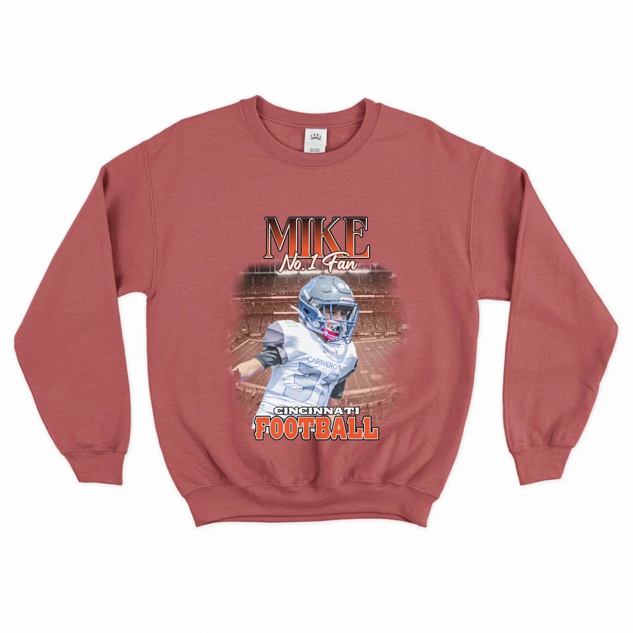 Personalized American Football Photo Sweatshirt