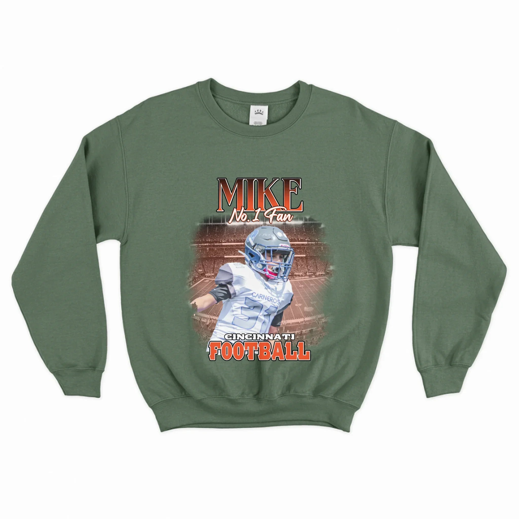 Personalized American Football Photo Sweatshirt