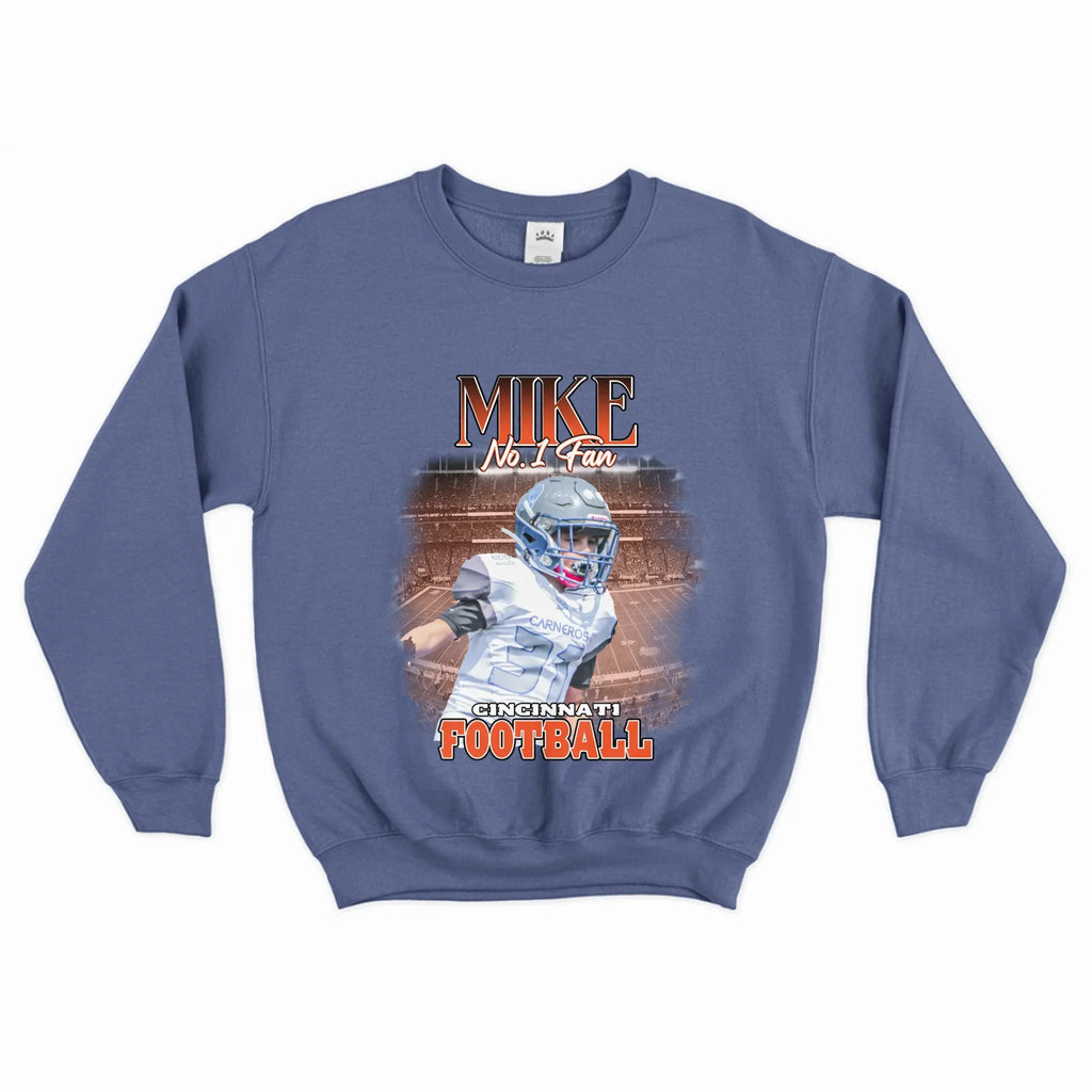 Personalized American Football Photo Sweatshirt