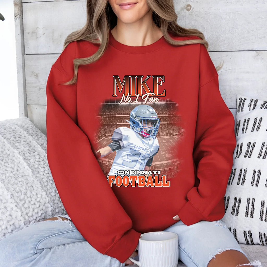 Personalized American Football Photo Sweatshirt