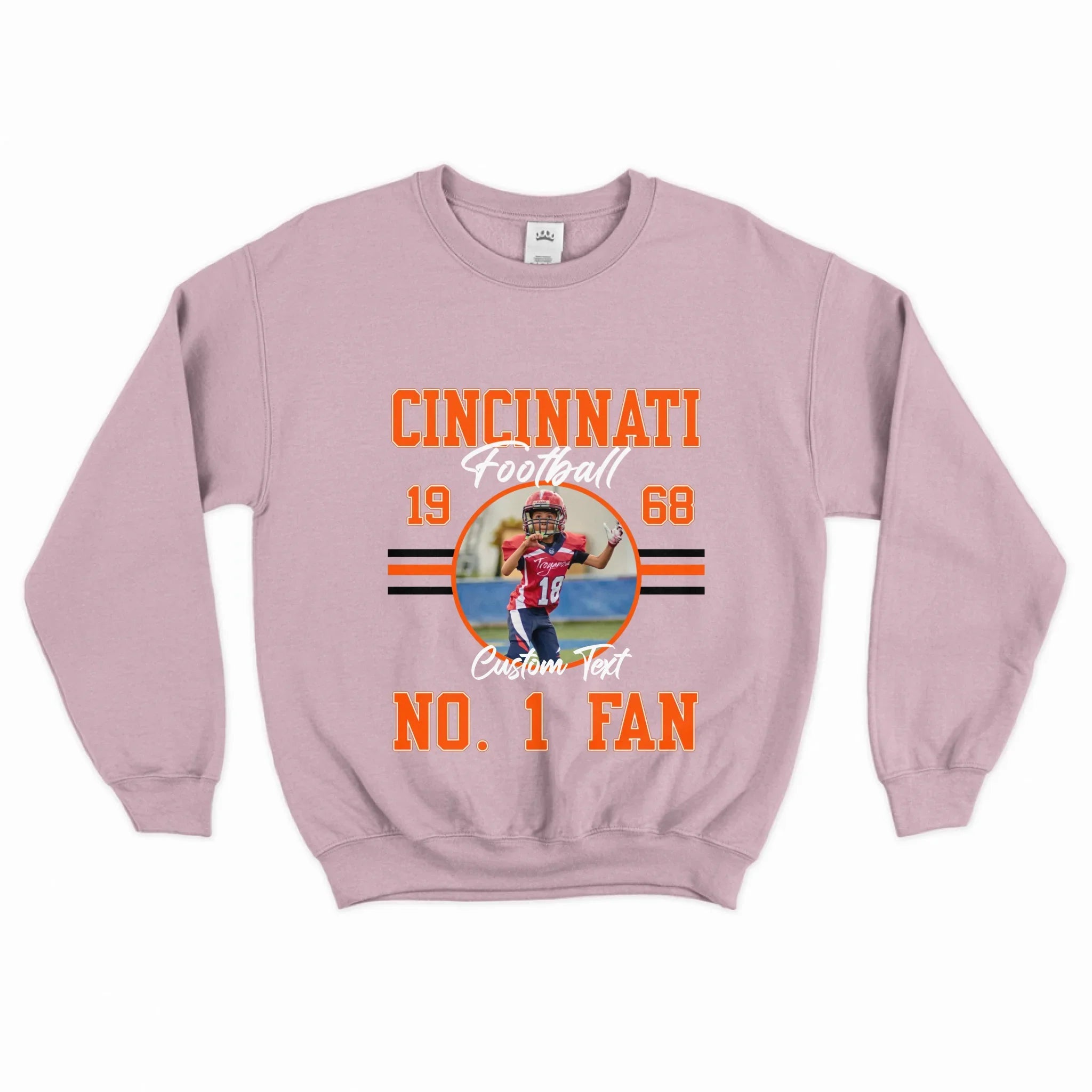 Personalized American Football Fan Photo Upload Sweatshirt