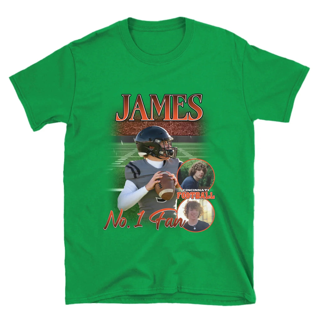 Personalized American Football Custom Photo T-Shirt