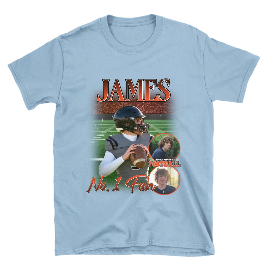 Personalized American Football Custom Photo T-Shirt