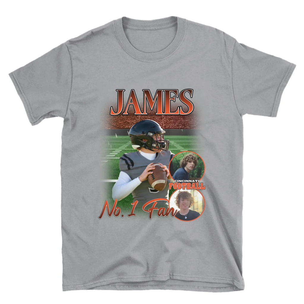 Personalized American Football Custom Photo T-Shirt