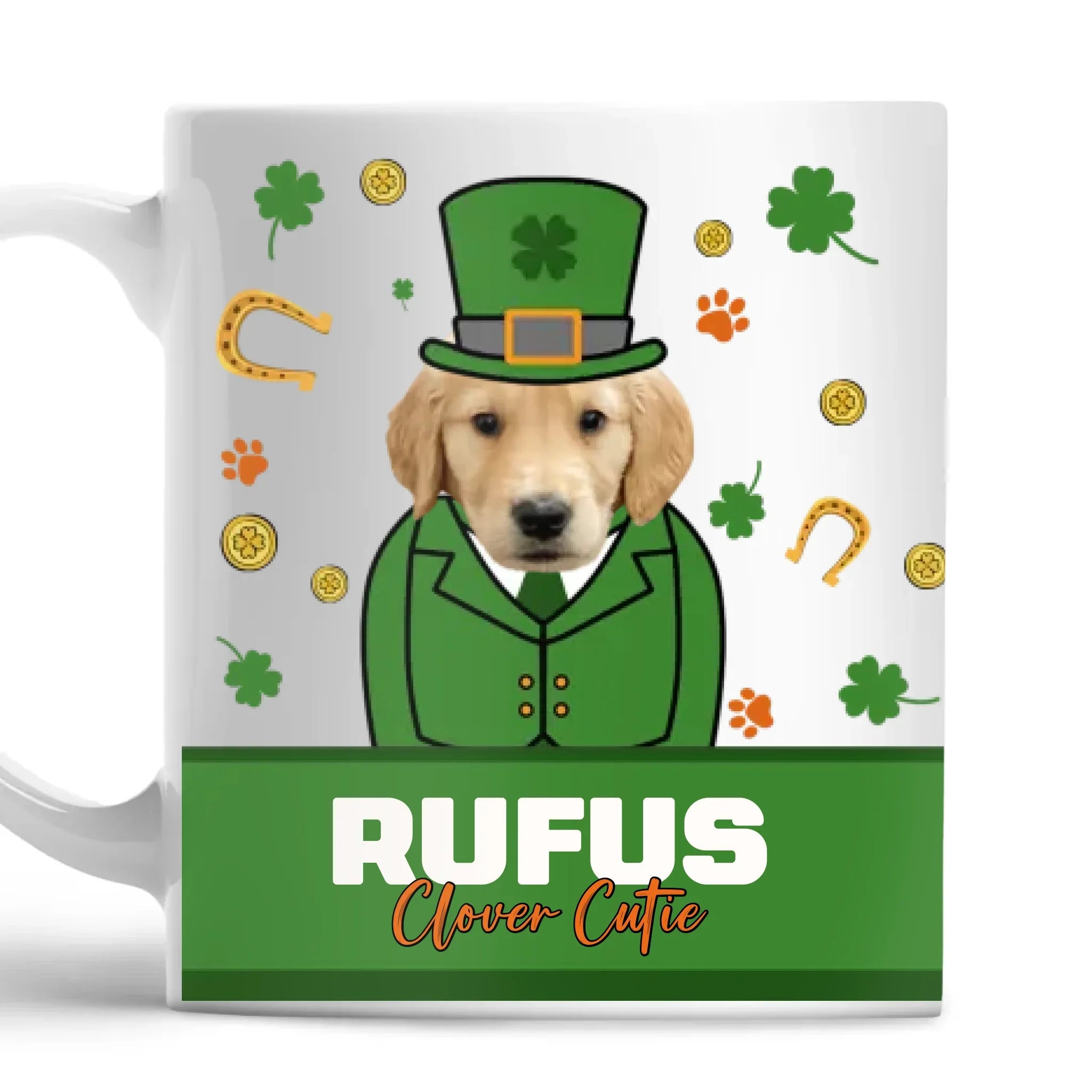 Personalized St. Patrick's Day Pet Photo Mug
