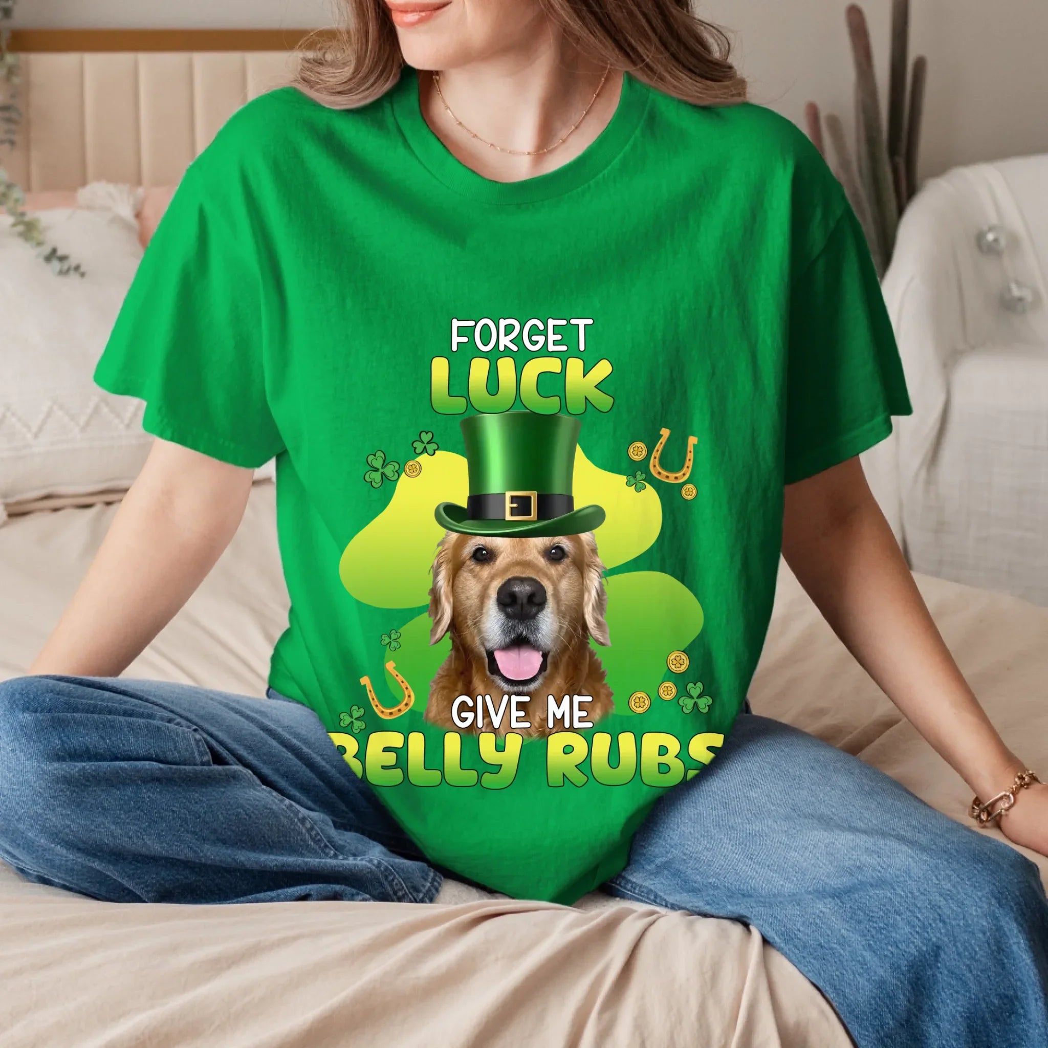 Personalized Leprechaun Pet Photo T-Shirt