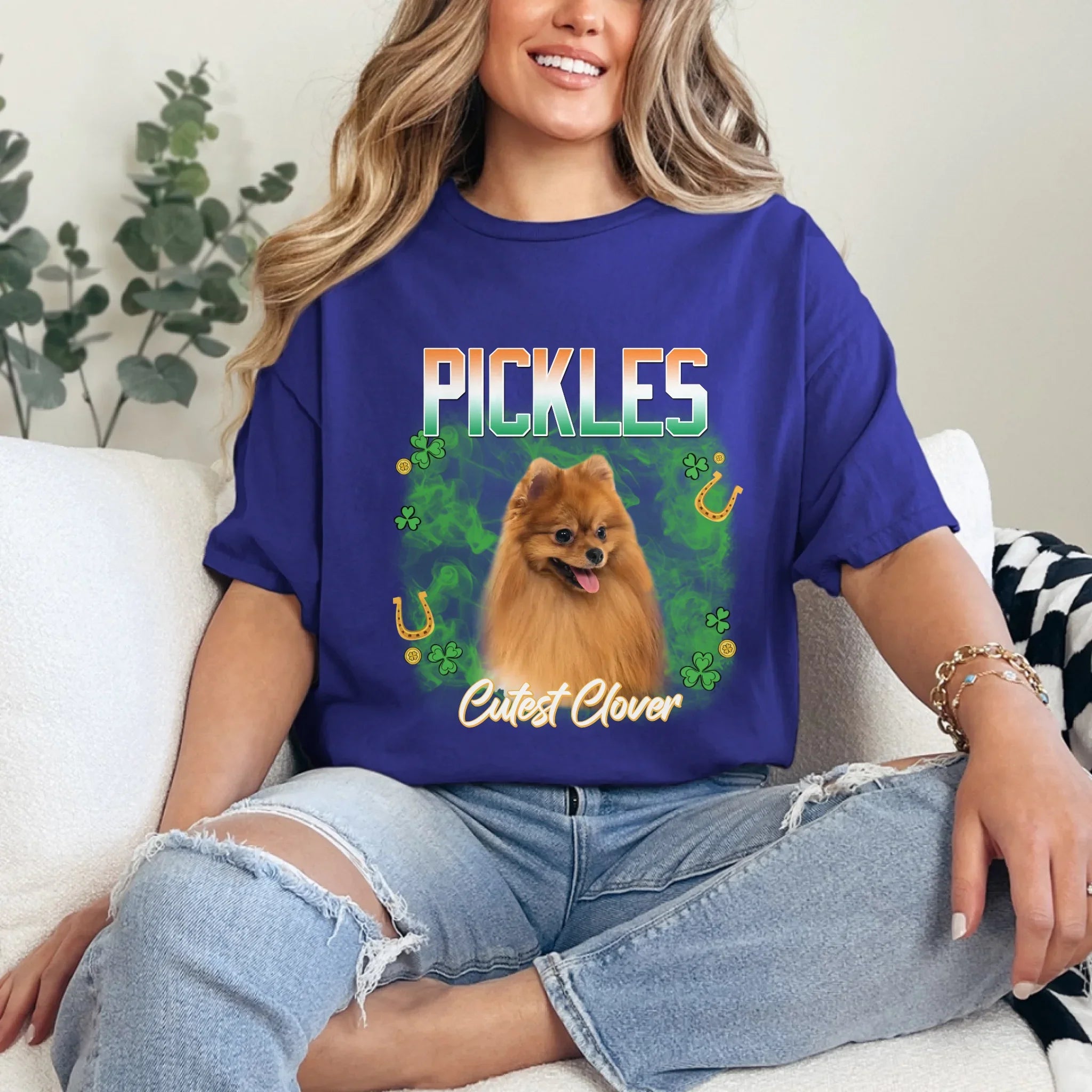 Personalized St. Patrick's Day Pet Photo T-Shirt