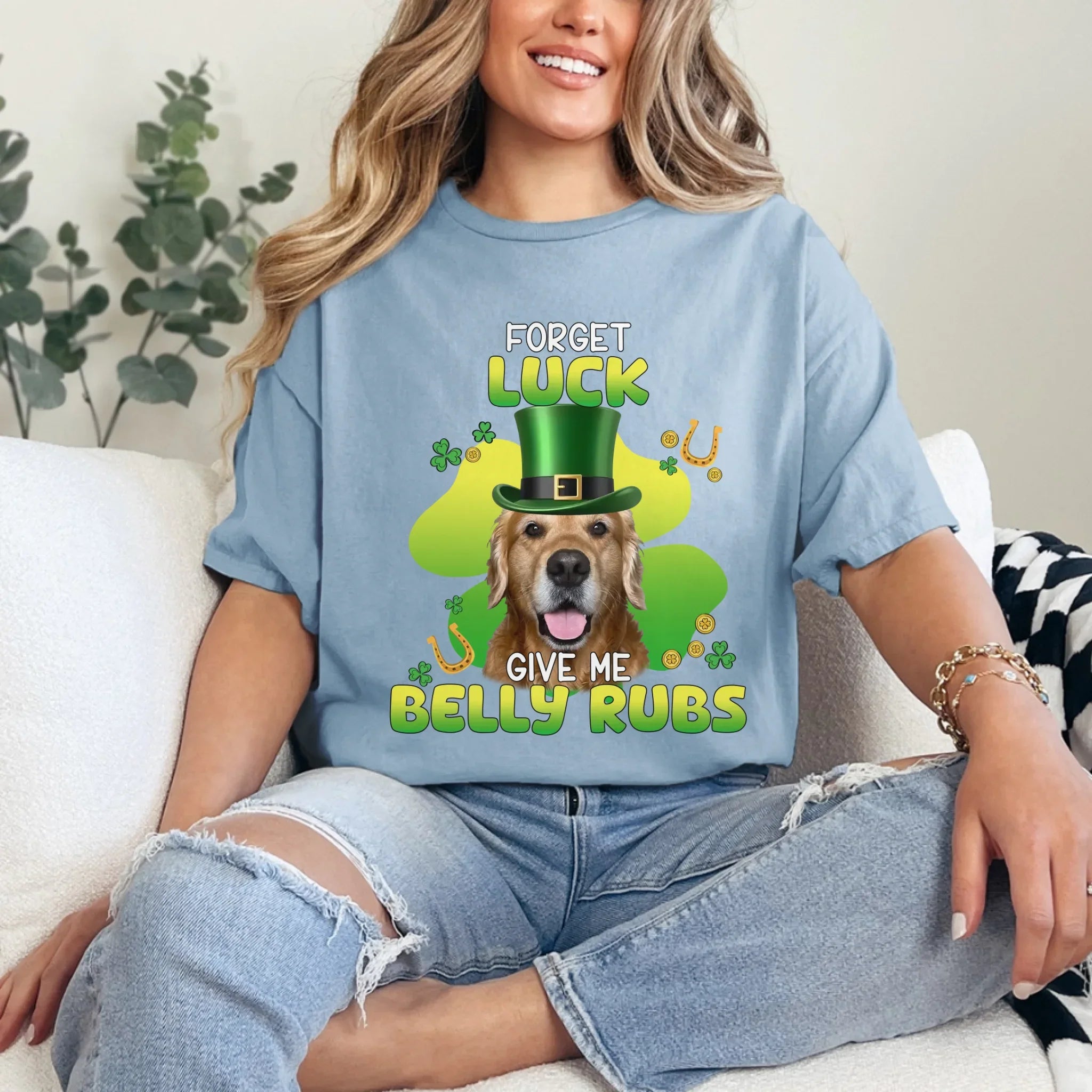 Personalized Leprechaun Pet Photo T-Shirt