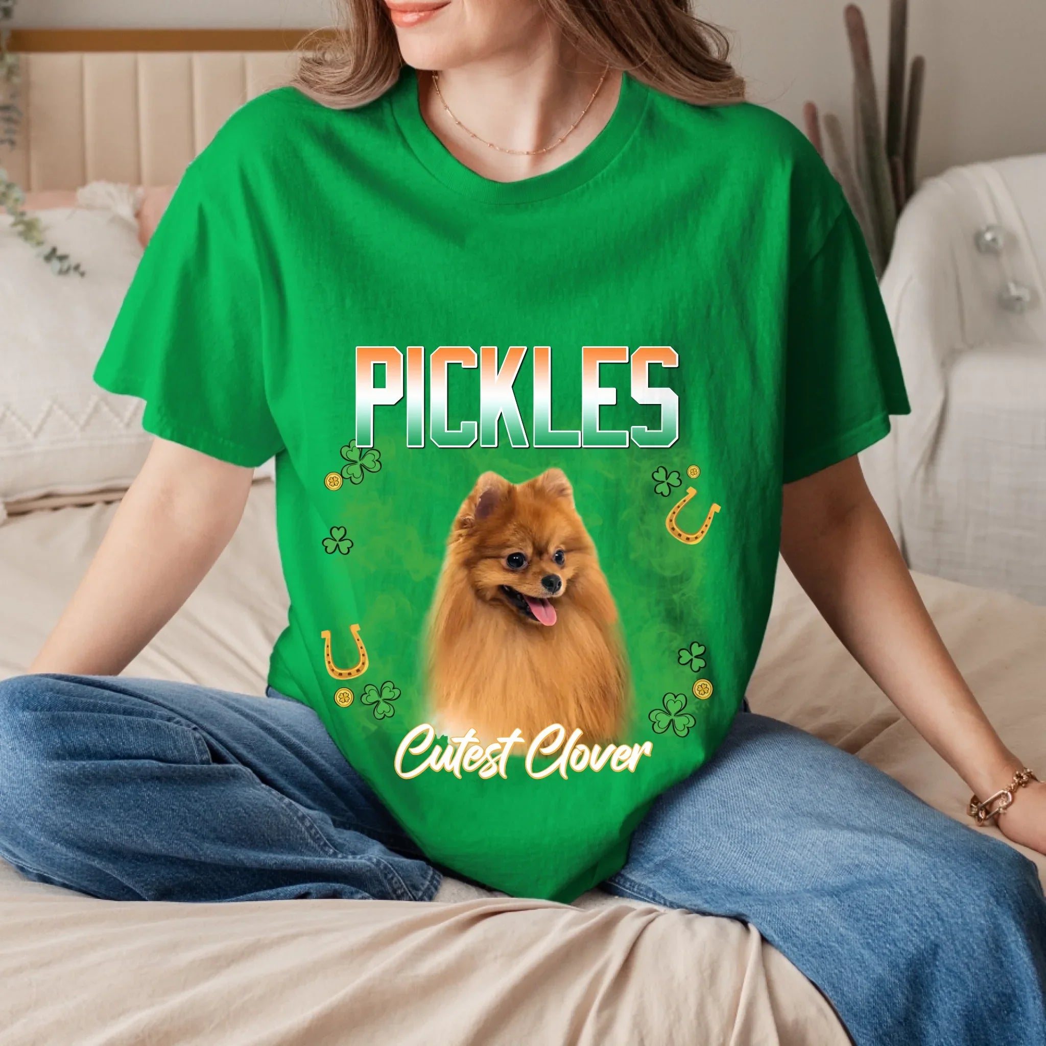Personalized St. Patrick's Day Pet Photo T-Shirt