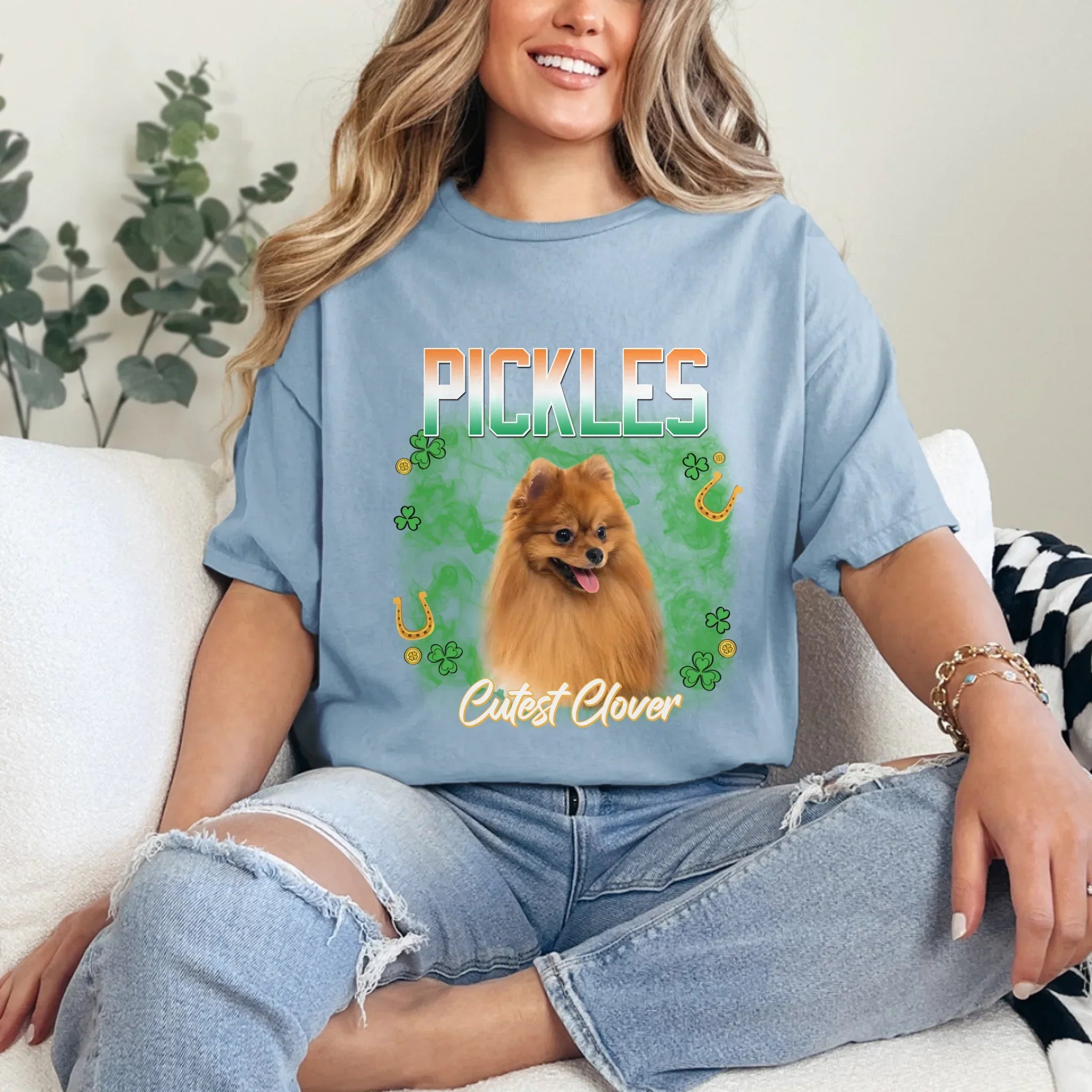 Personalized St. Patrick's Day Pet Photo T-Shirt