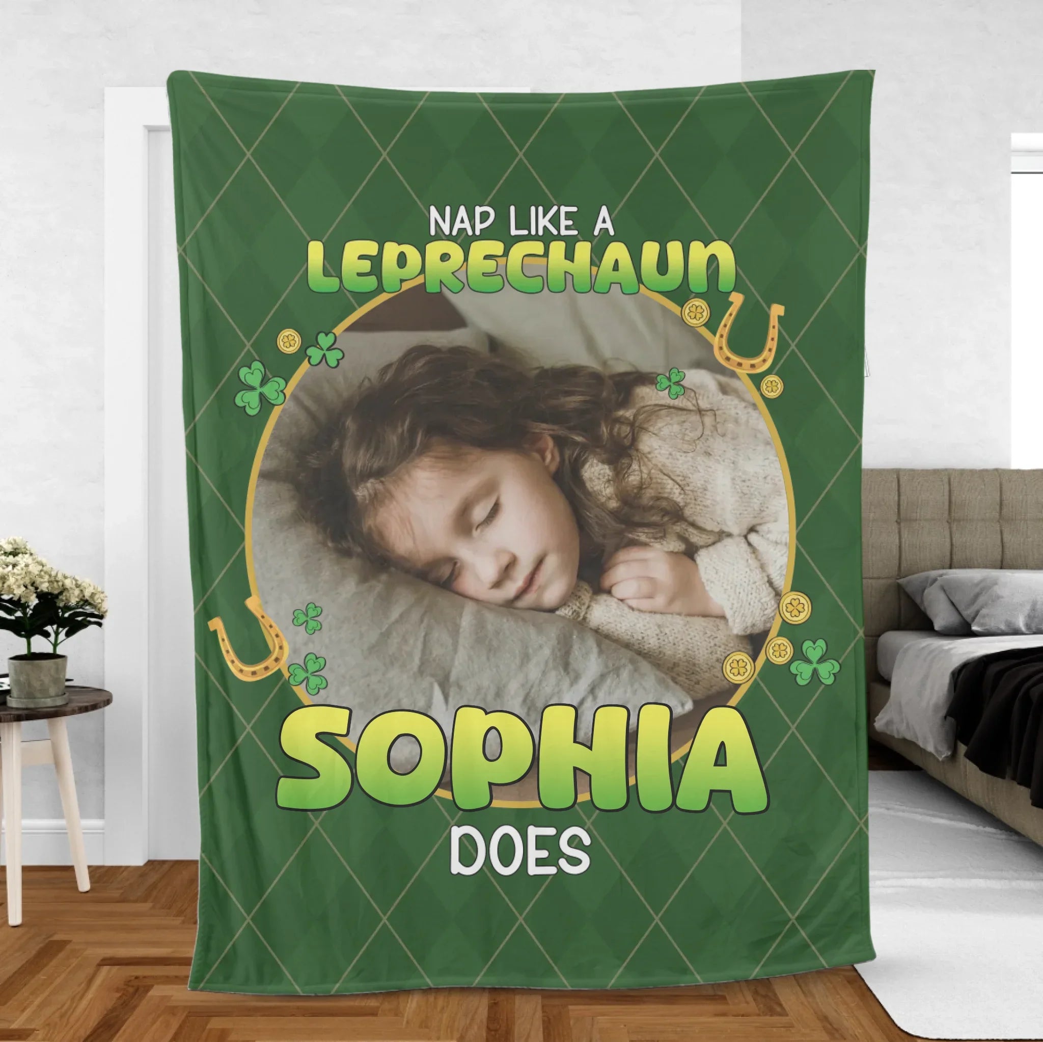 Personalized St. Patrick's Day Custom Photo Blanket
