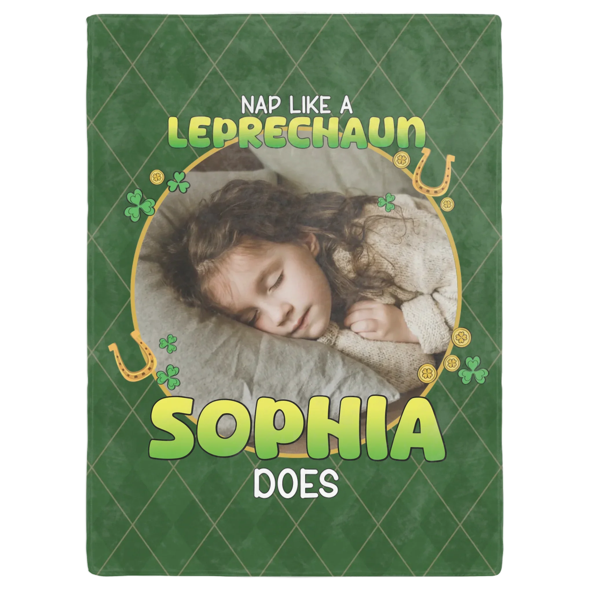 Personalized St. Patrick's Day Custom Photo Blanket