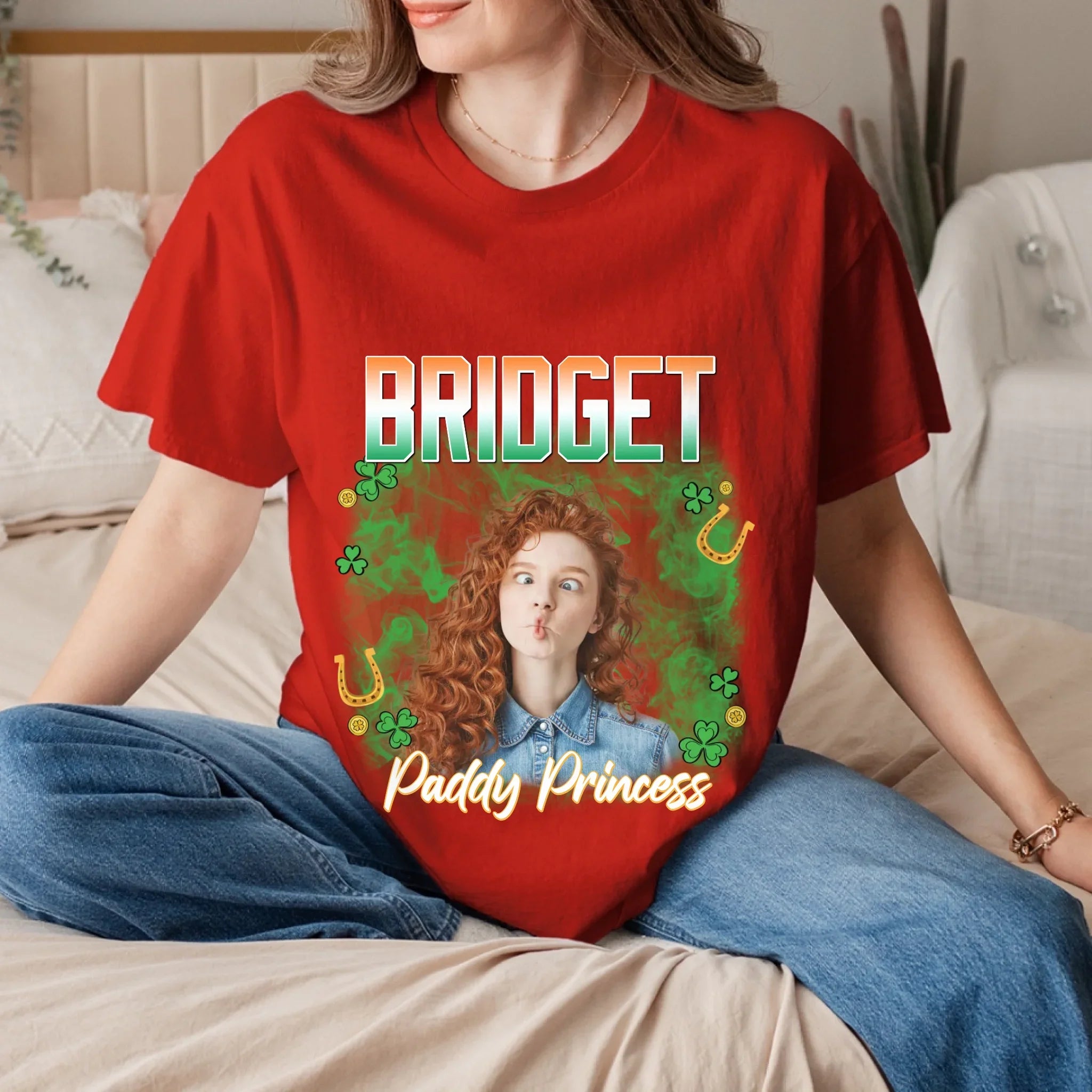 Personalized St. Patrick's Day Human Photo T-Shirt