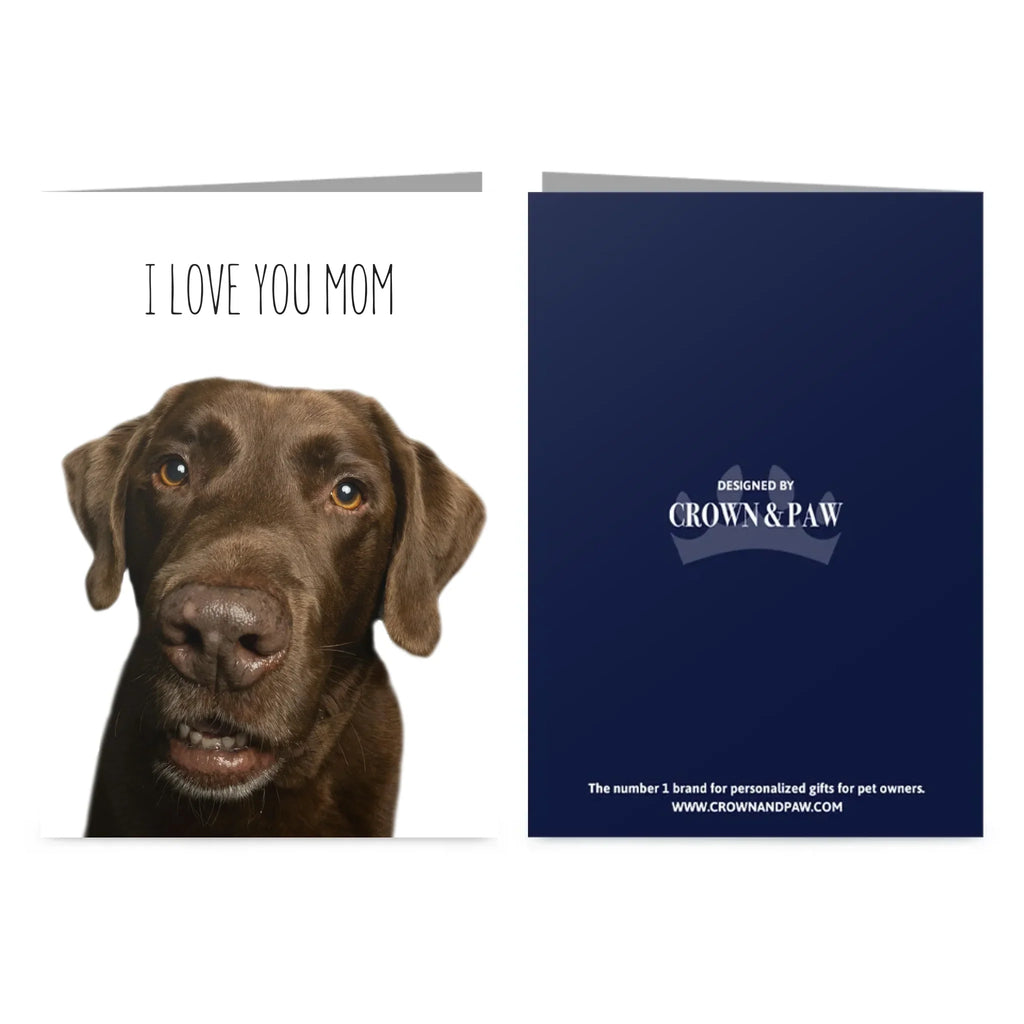 Custom Text and Pet Photo Greetings Card