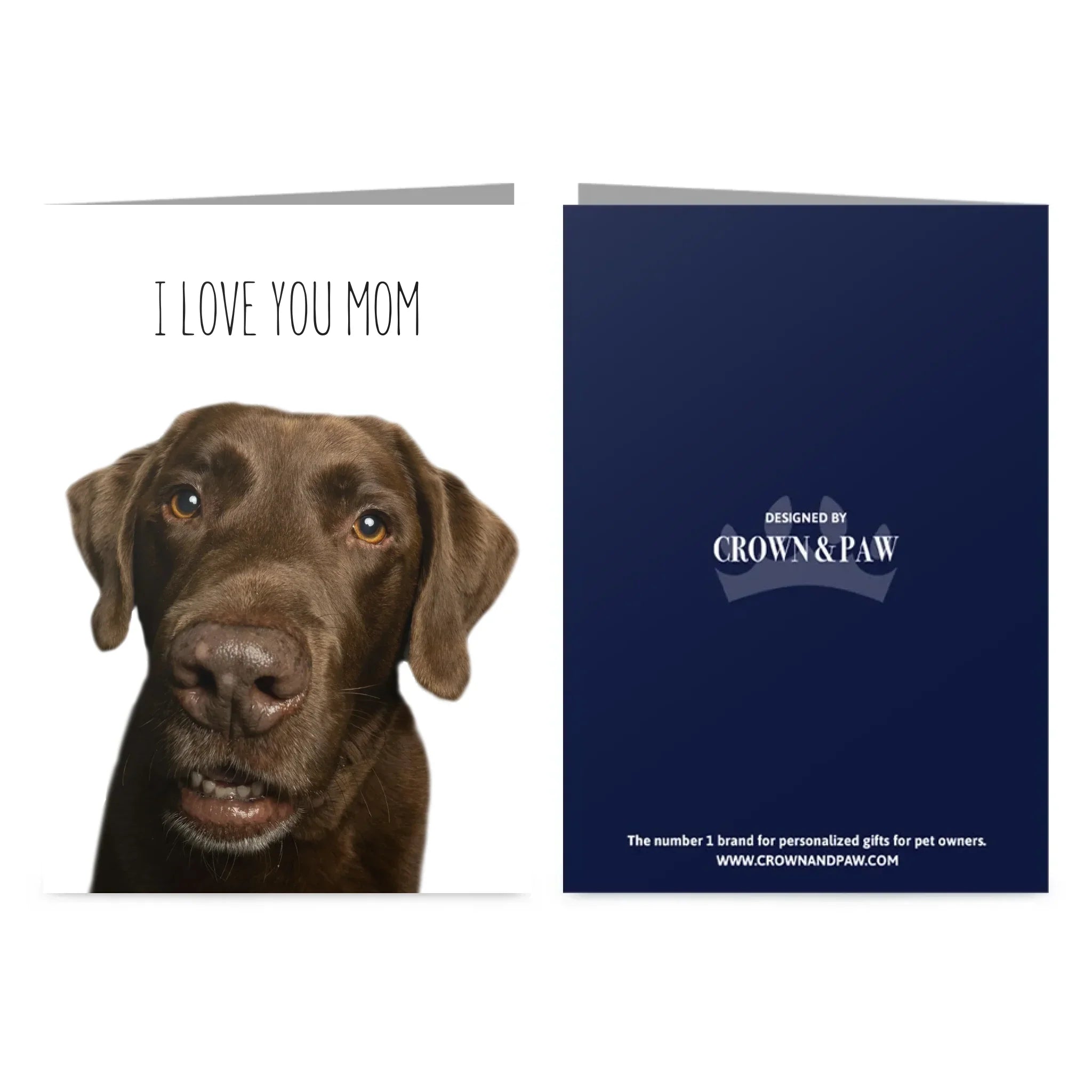 Custom Text and Pet Photo Greetings Card