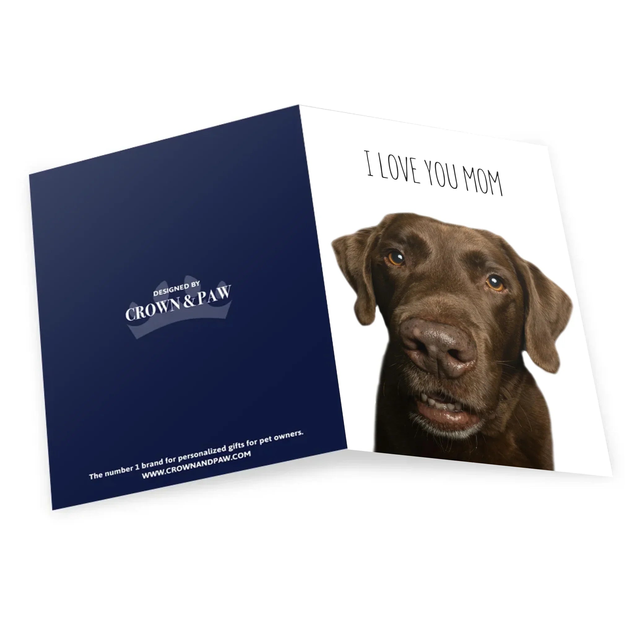 Custom Text and Pet Photo Greetings Card