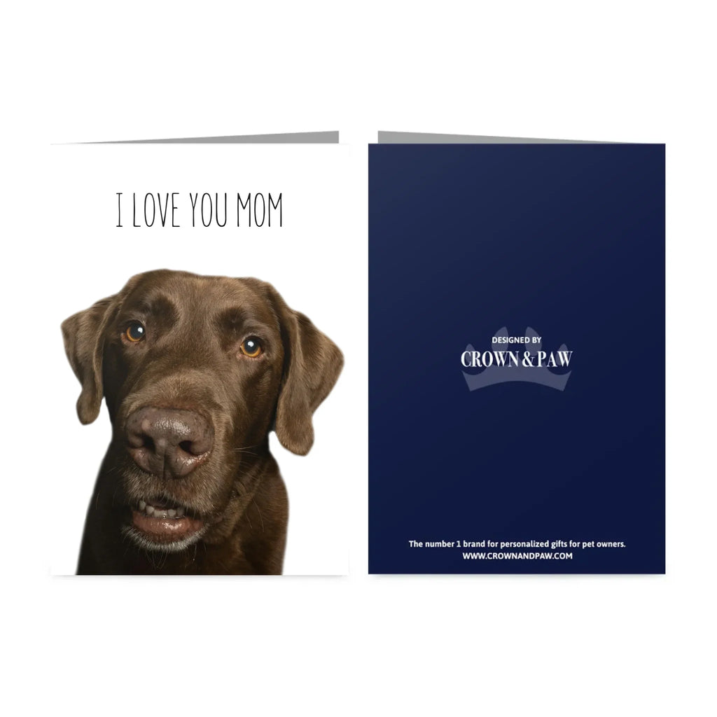 Custom Text and Pet Photo Greetings Card