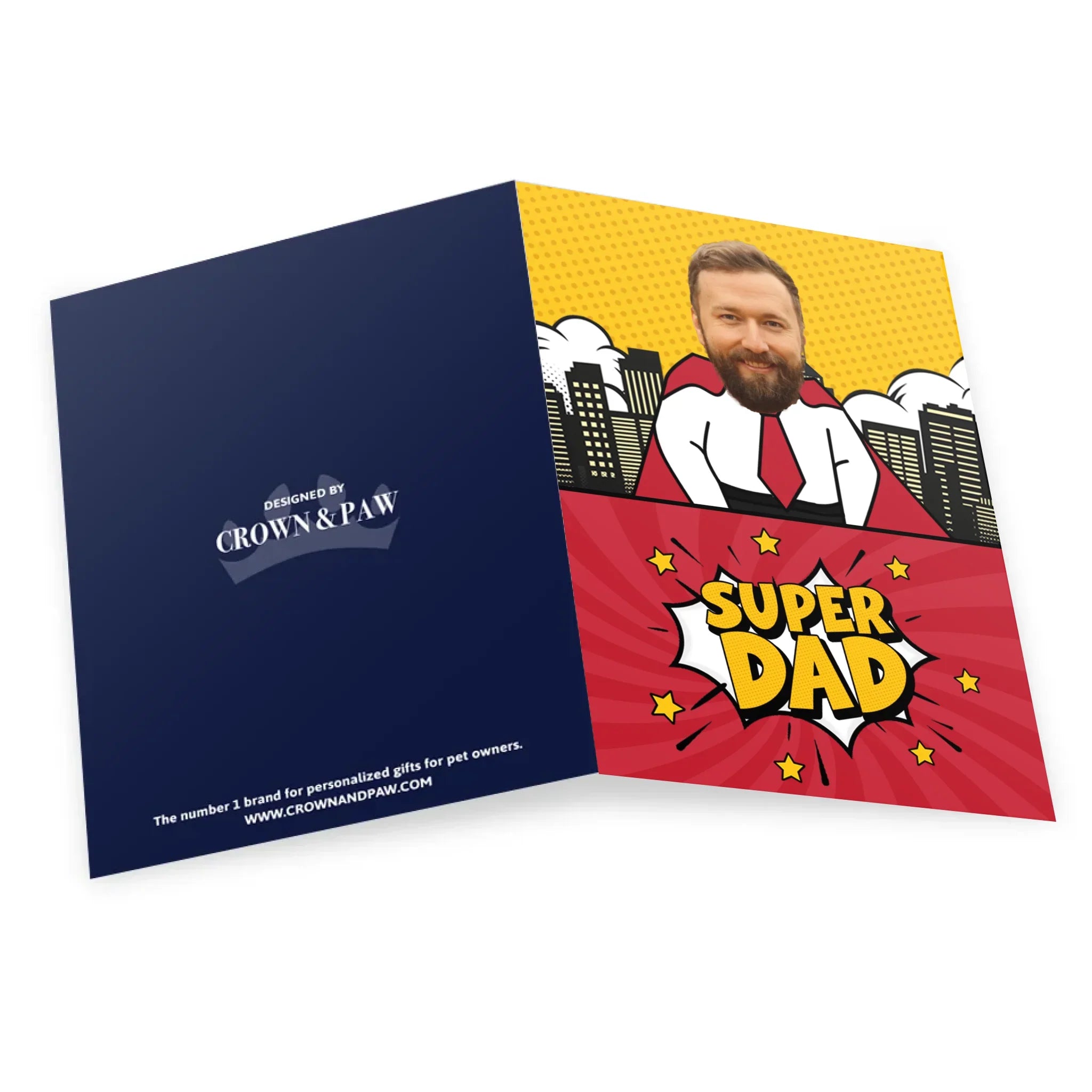 Personalized 'Super Dad' Father's Day Greetings Card
